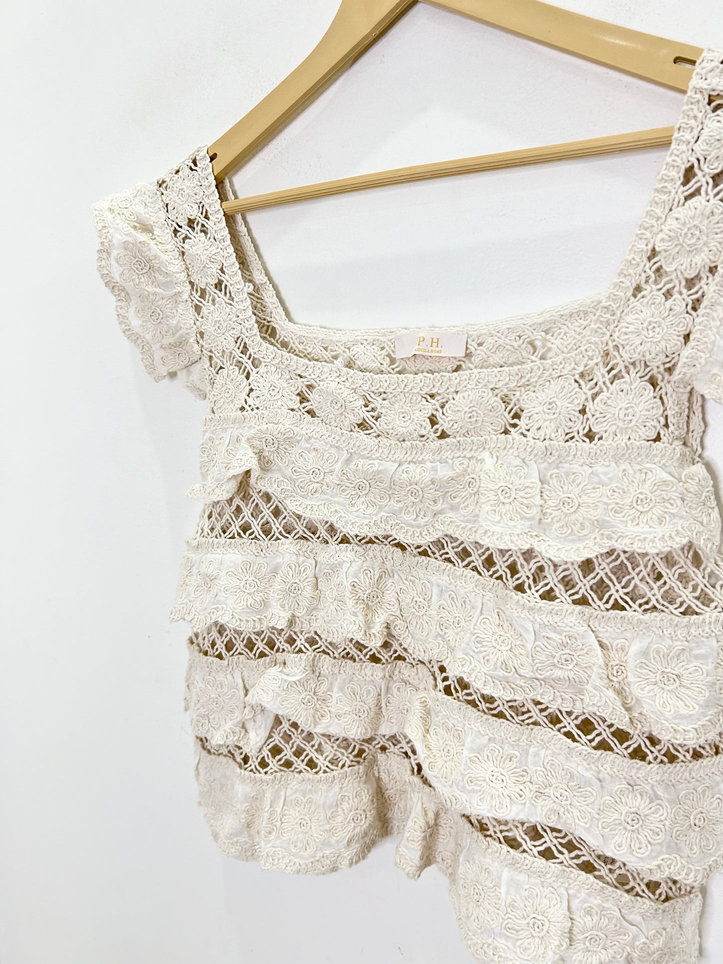 Crochet Beige Top