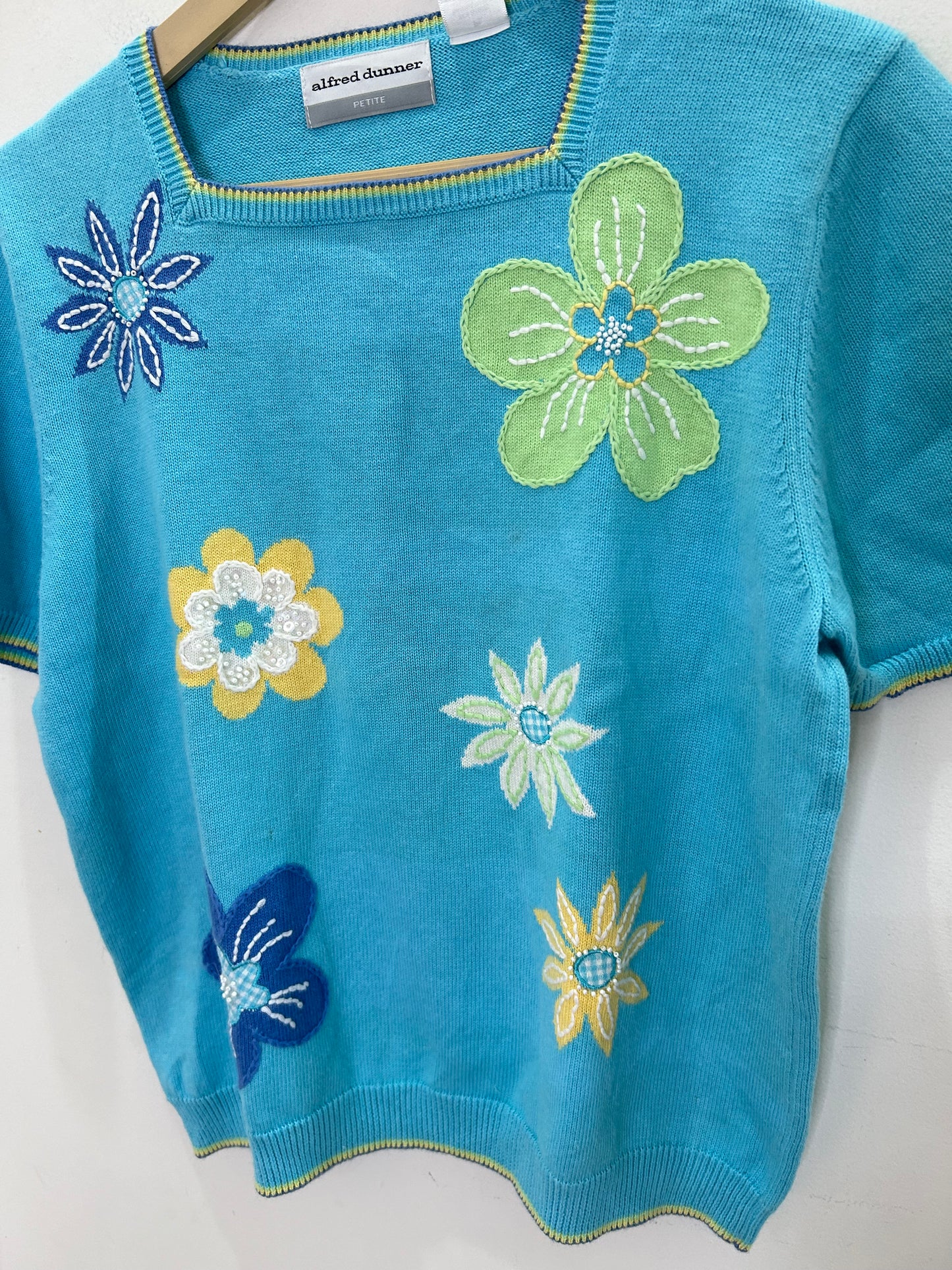 Floral Patch-Embroidered Top