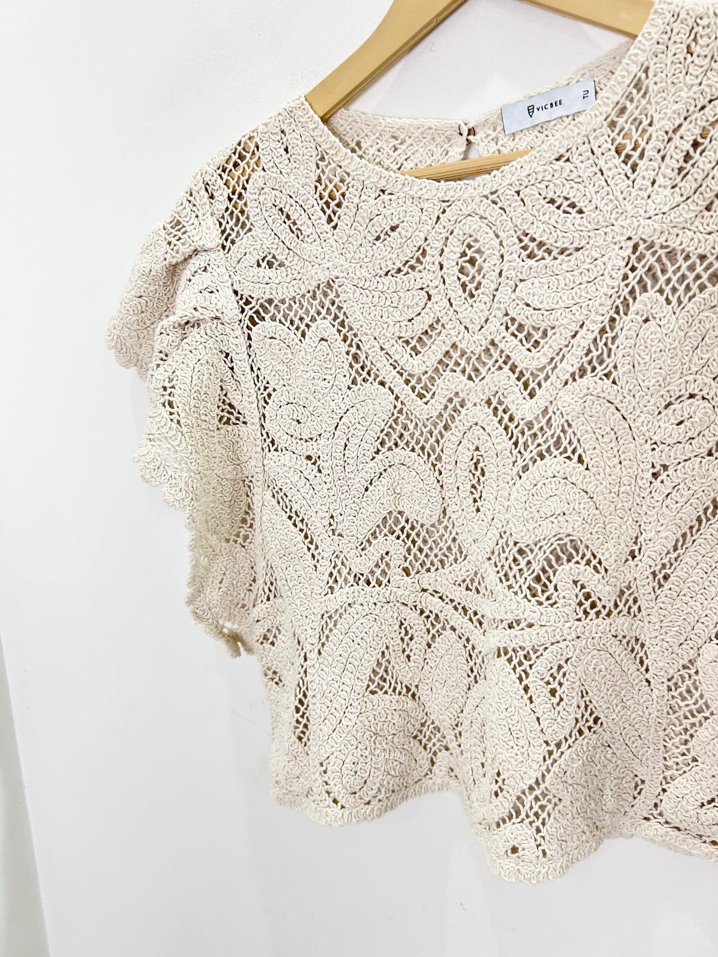 Crochet Butterfly Sleeves Top