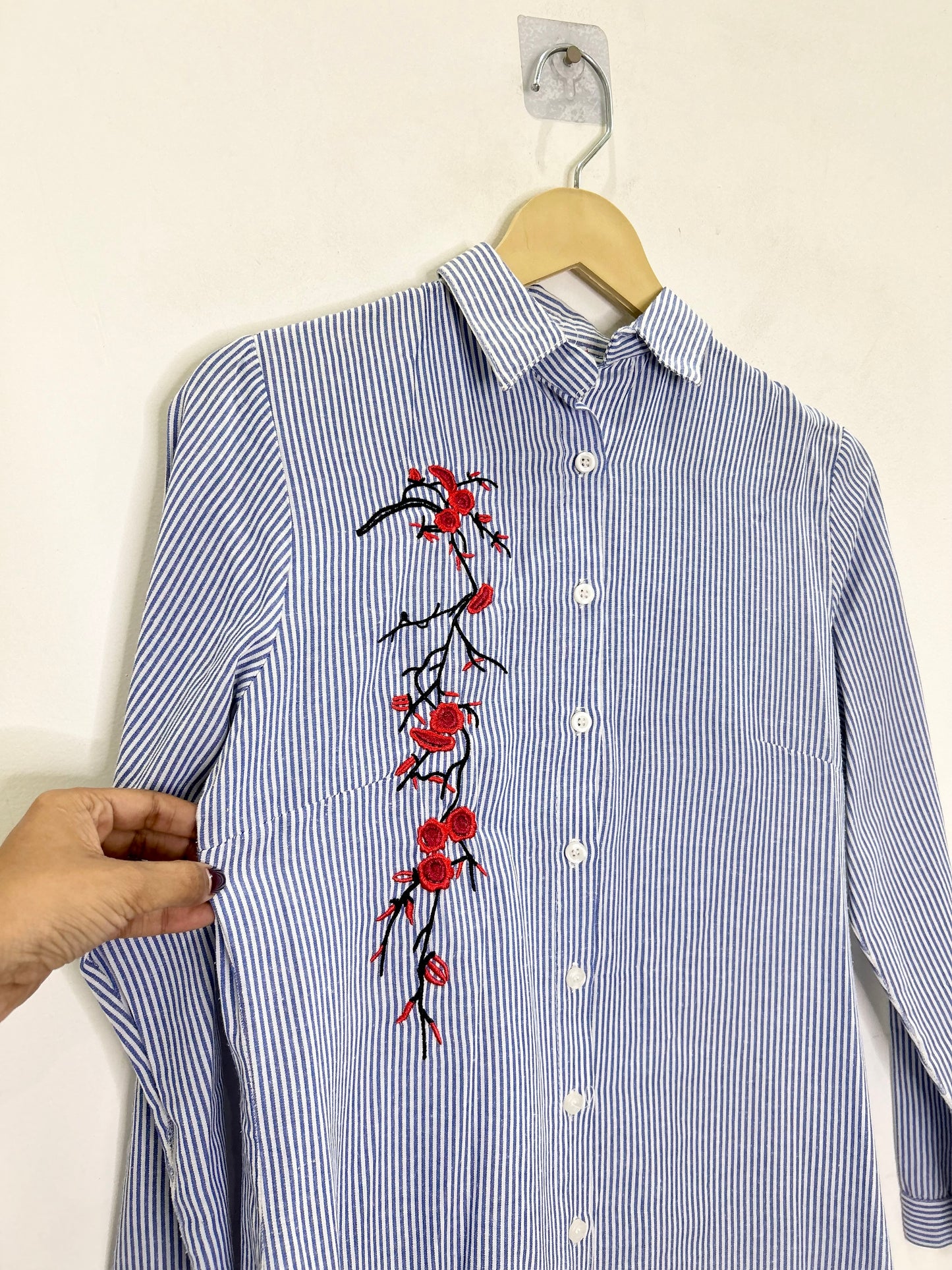 Cherry Blossom Striped Shirt