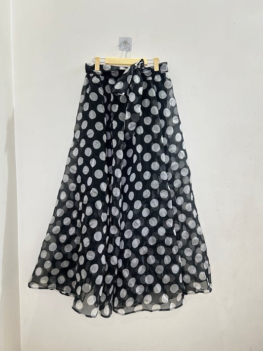 B&W Polka Dot Skirt