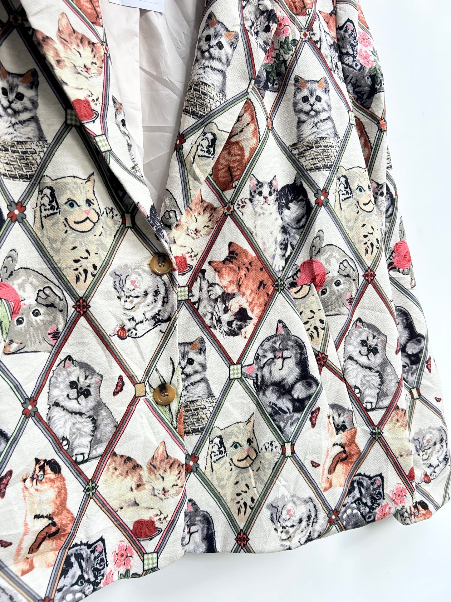 Cat Print Blazer