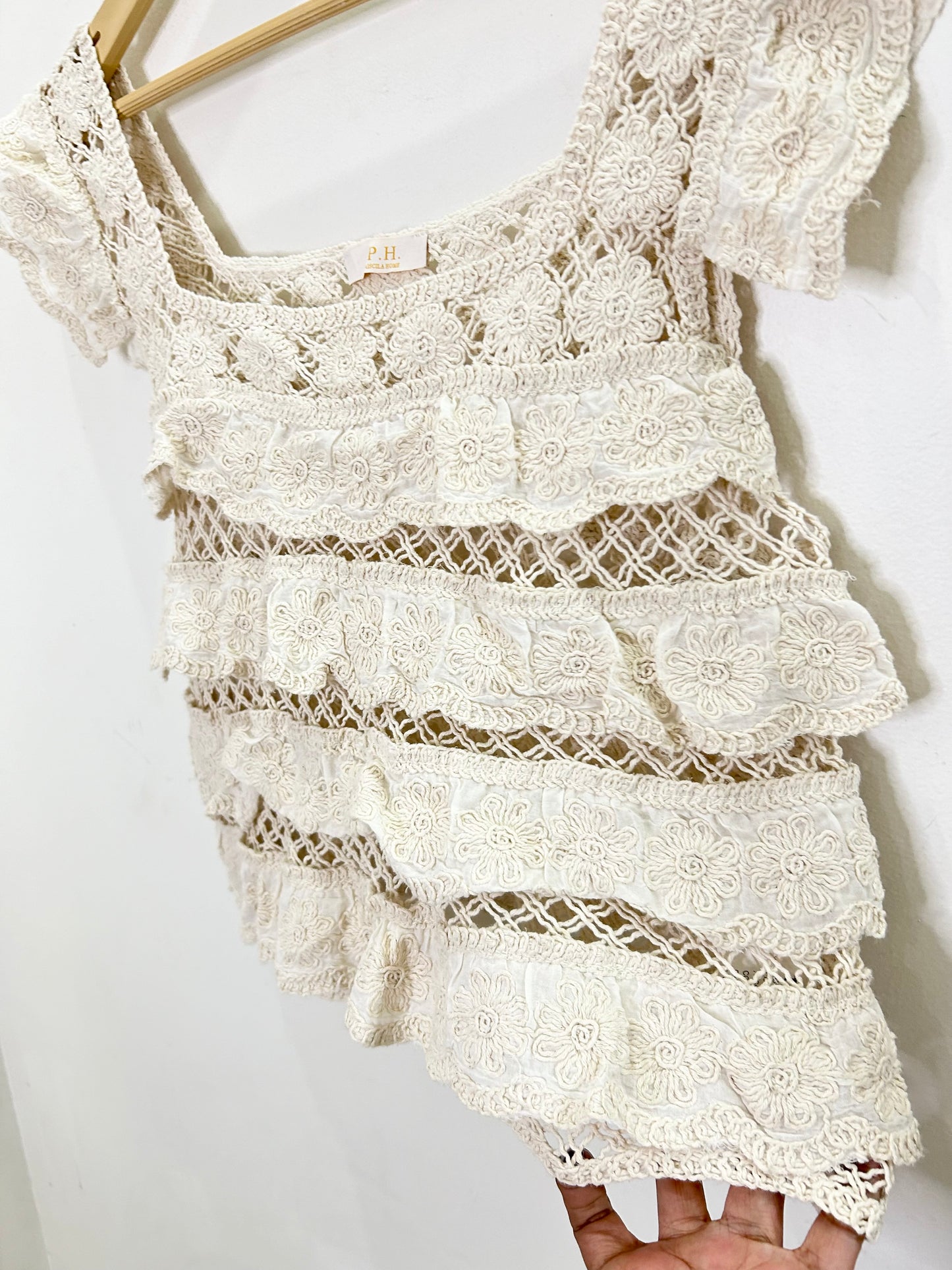 Crochet Beige Top