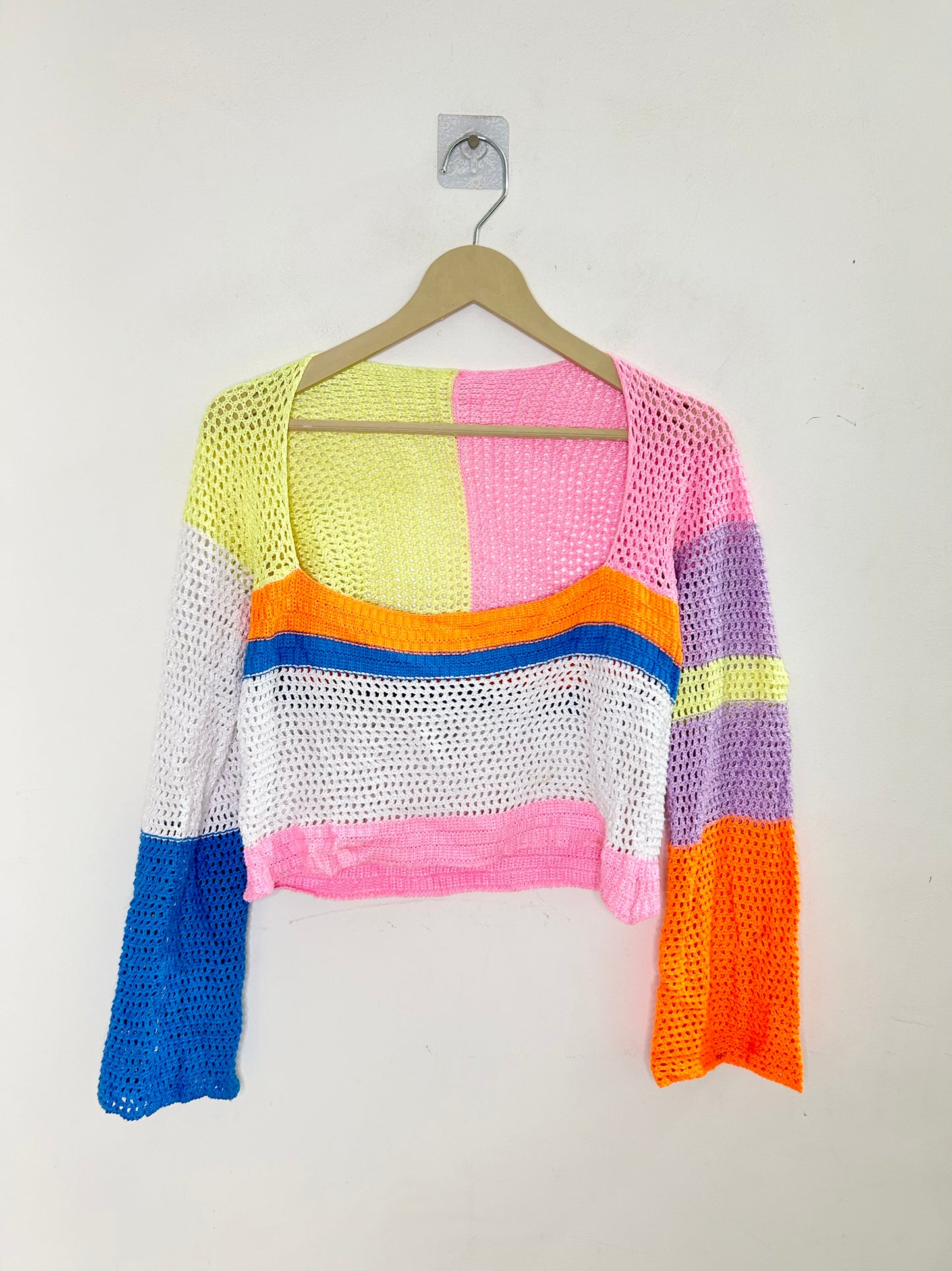 Multicolor crochet top