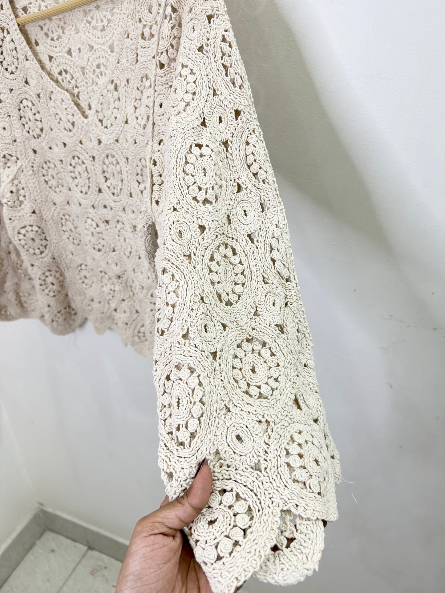 Crochet Beige Top