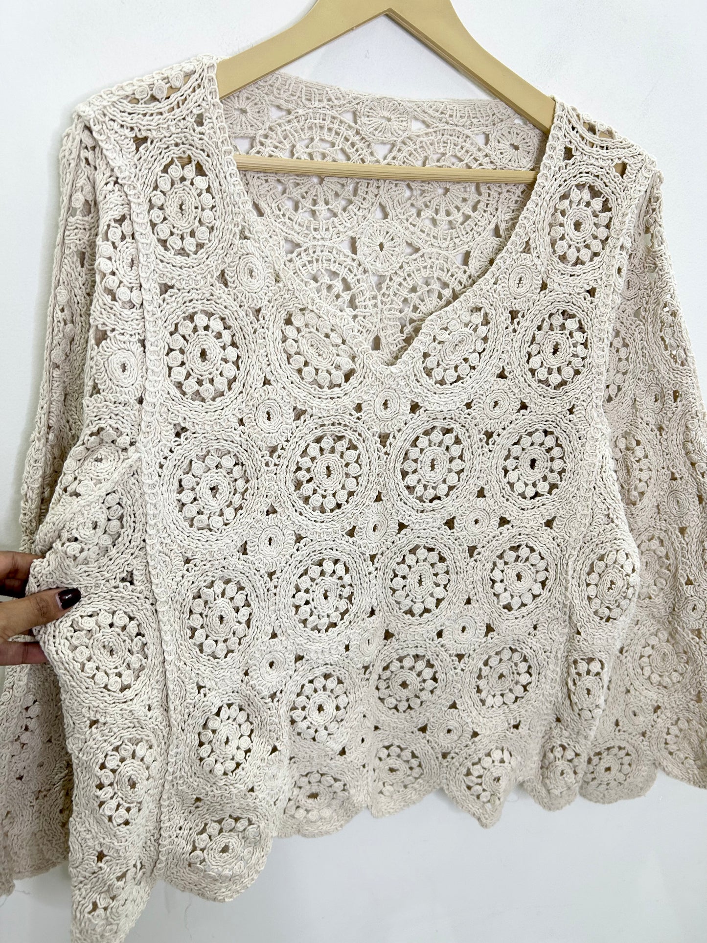 Crochet Beige Top