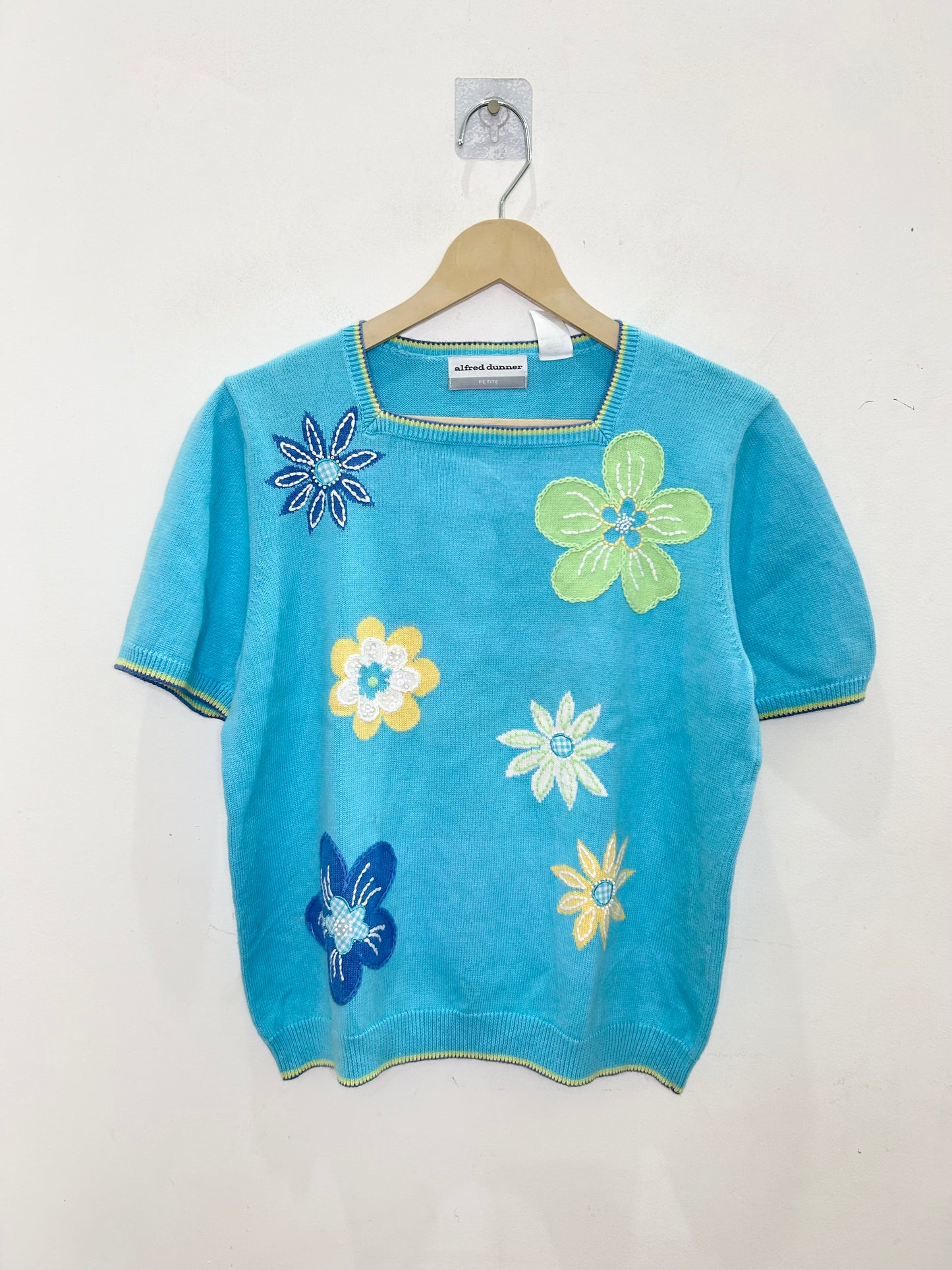 Floral Patch-Embroidered Top