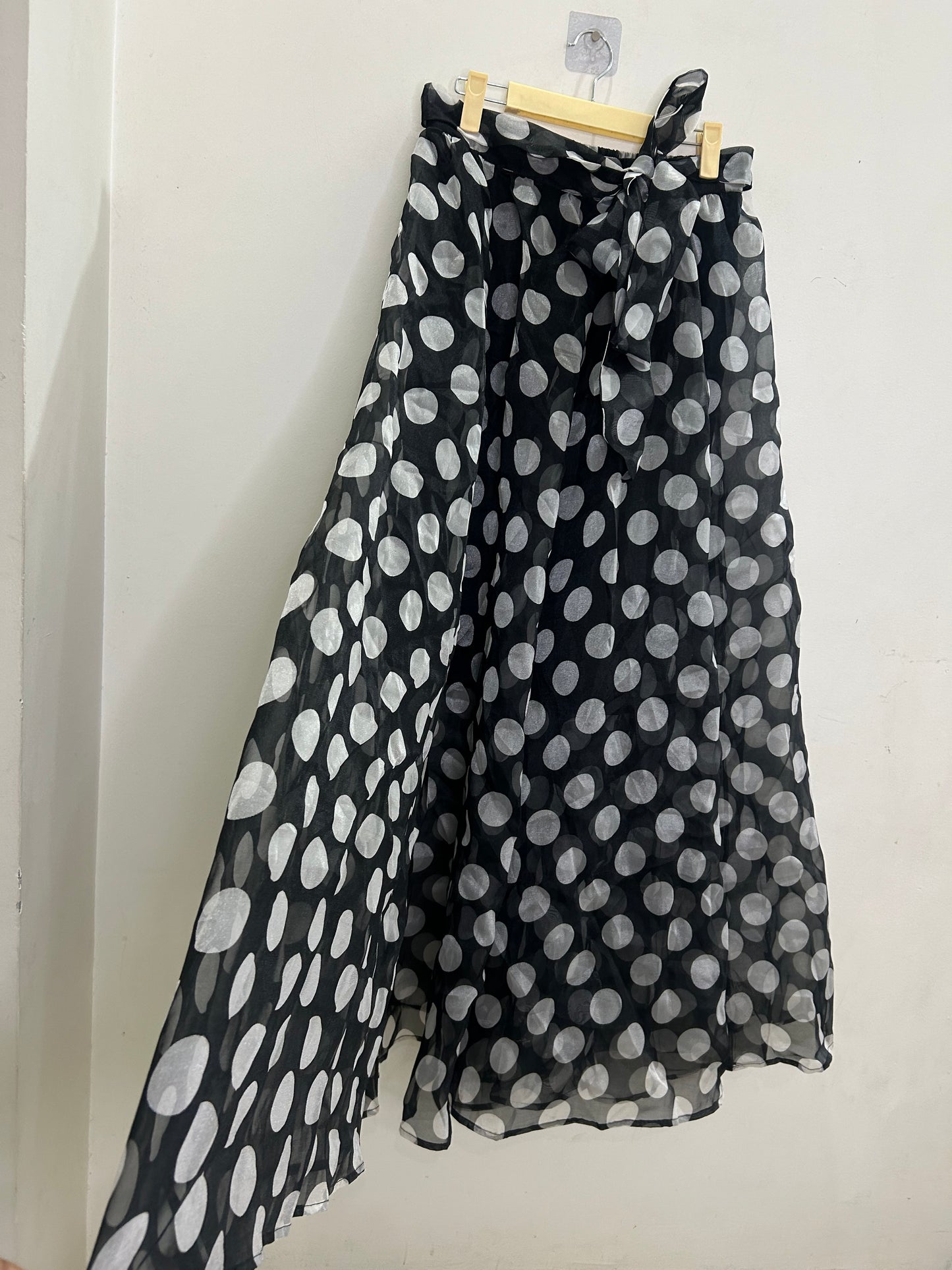 B&W Polka Dot Skirt