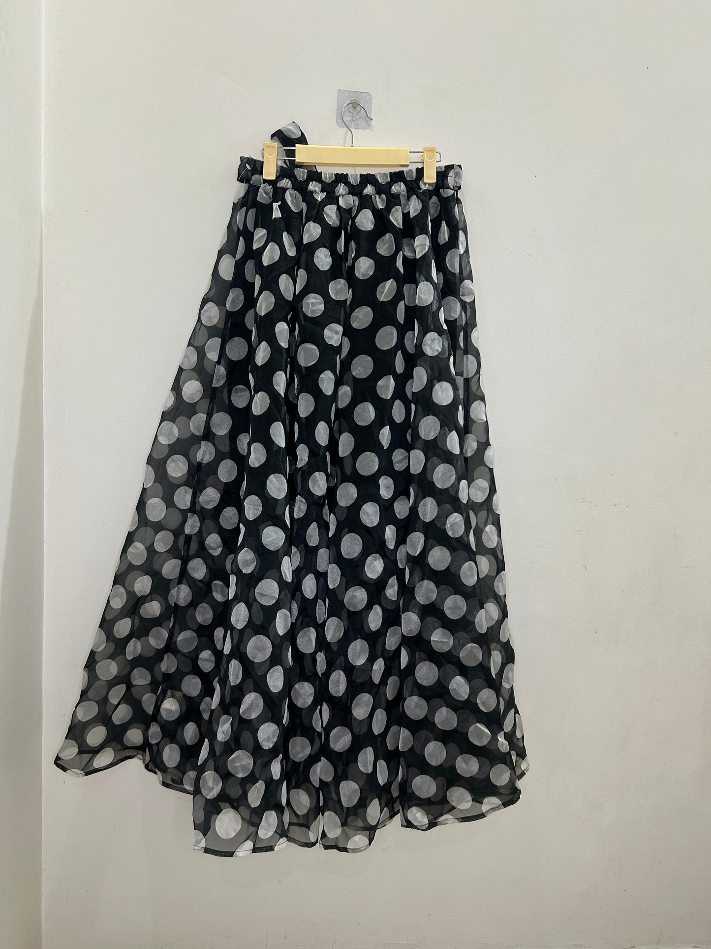 B&W Polka Dot Skirt