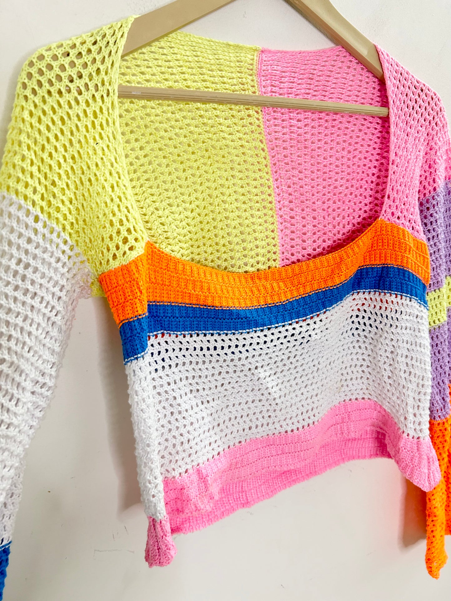 Multicolor crochet top