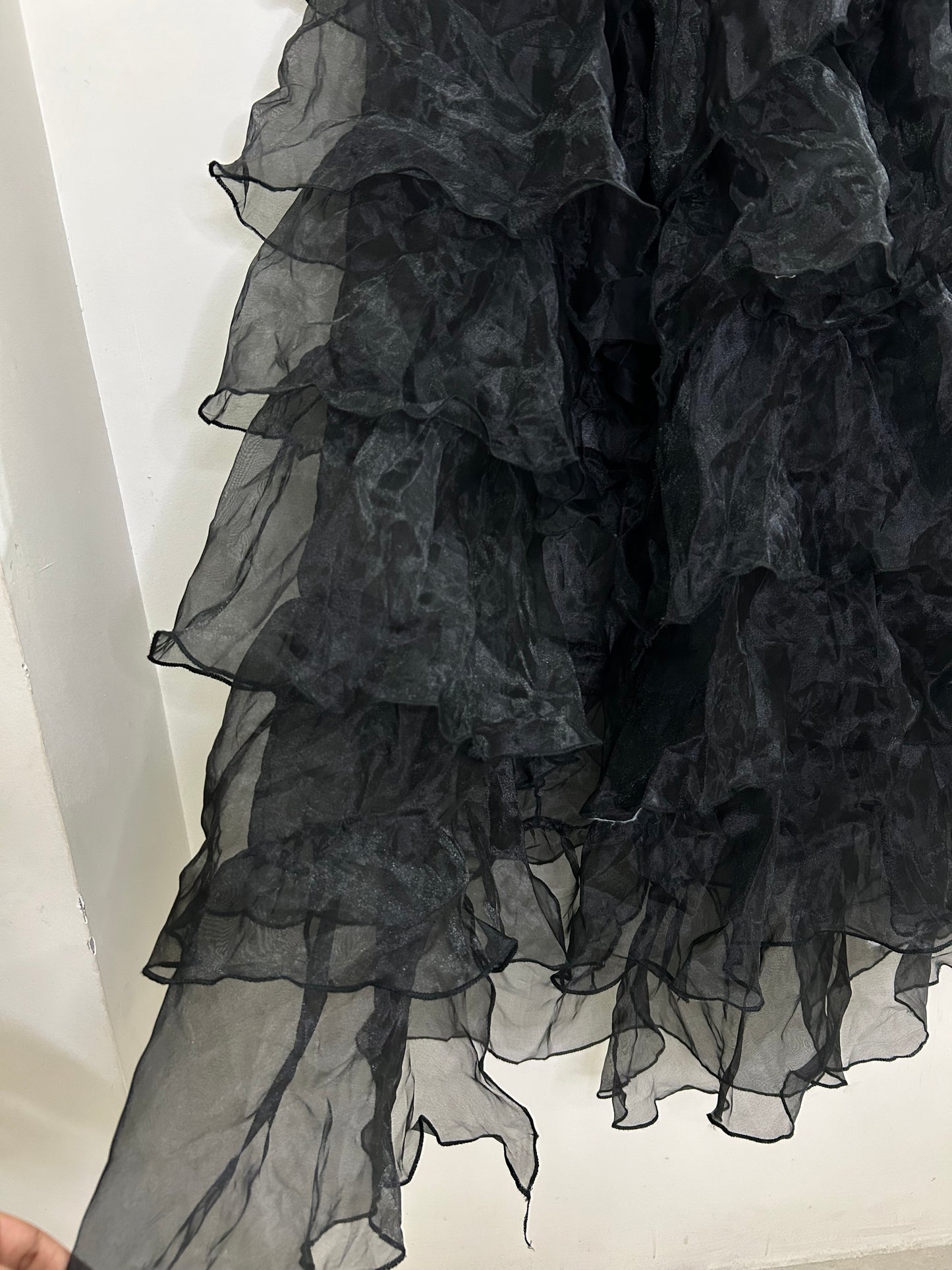 Black Hi-Low Ruffle Skirt (with shorts)