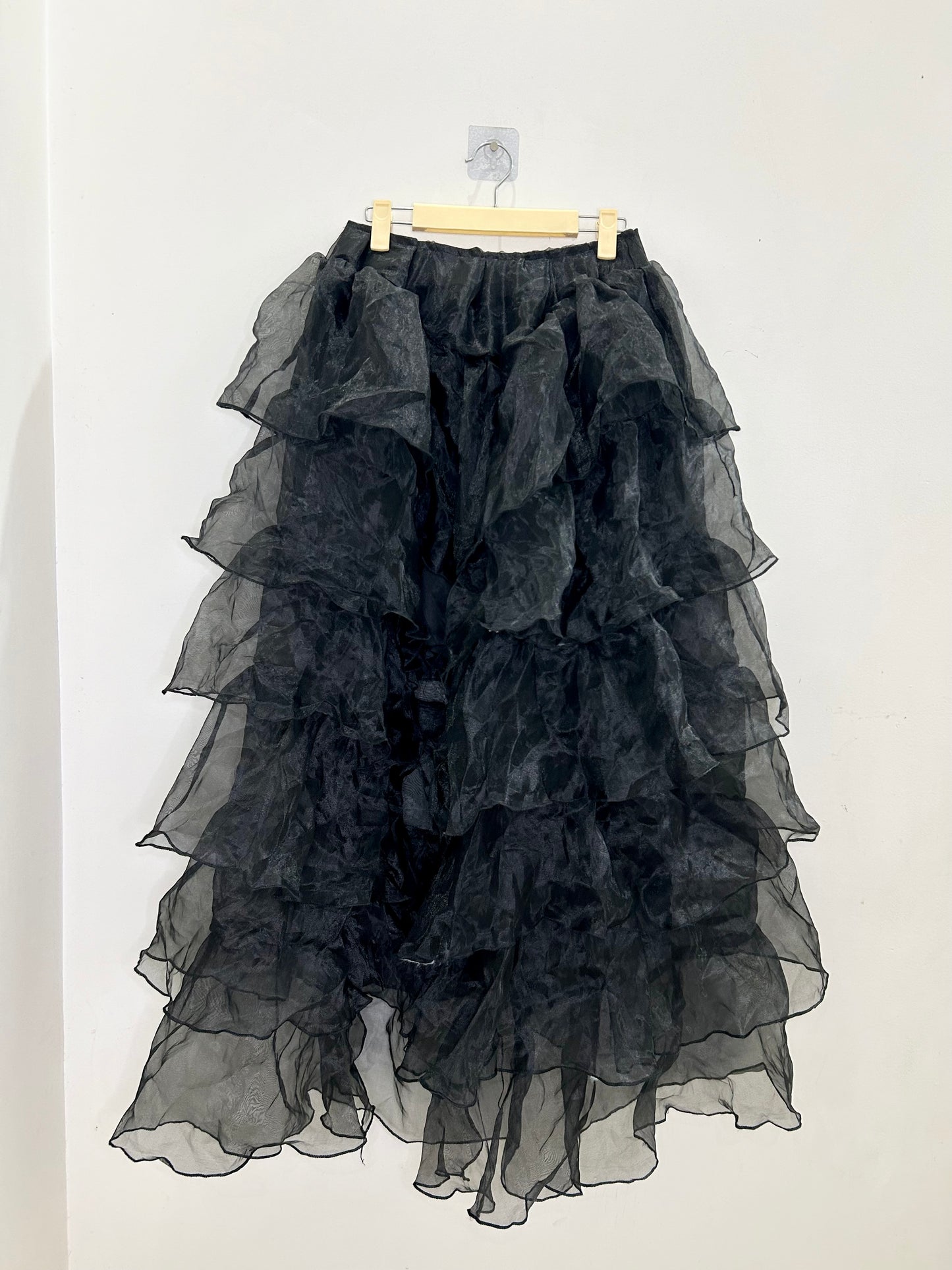 Black Hi-Low Ruffle Skirt (with shorts)