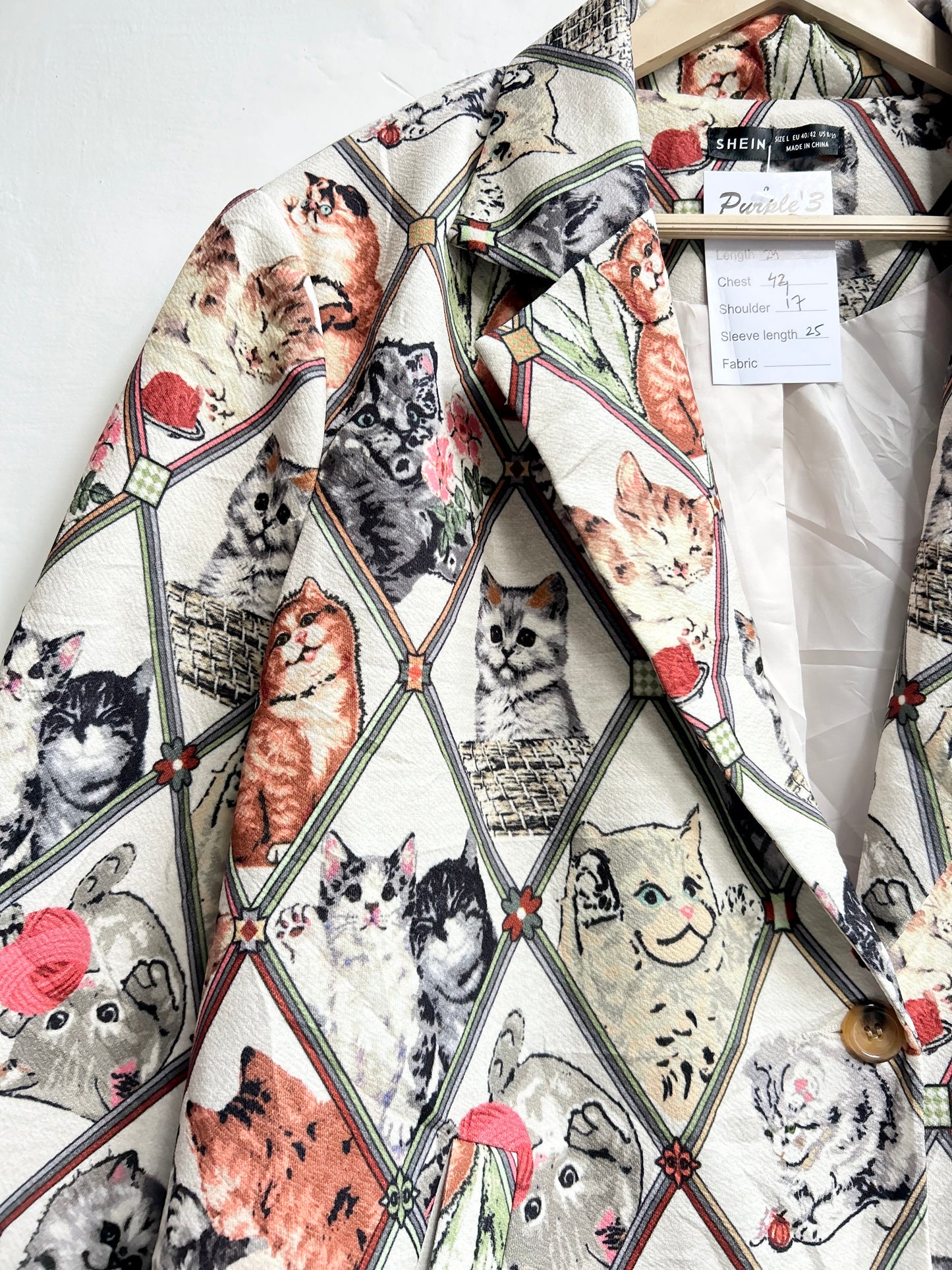 Cat Print Blazer