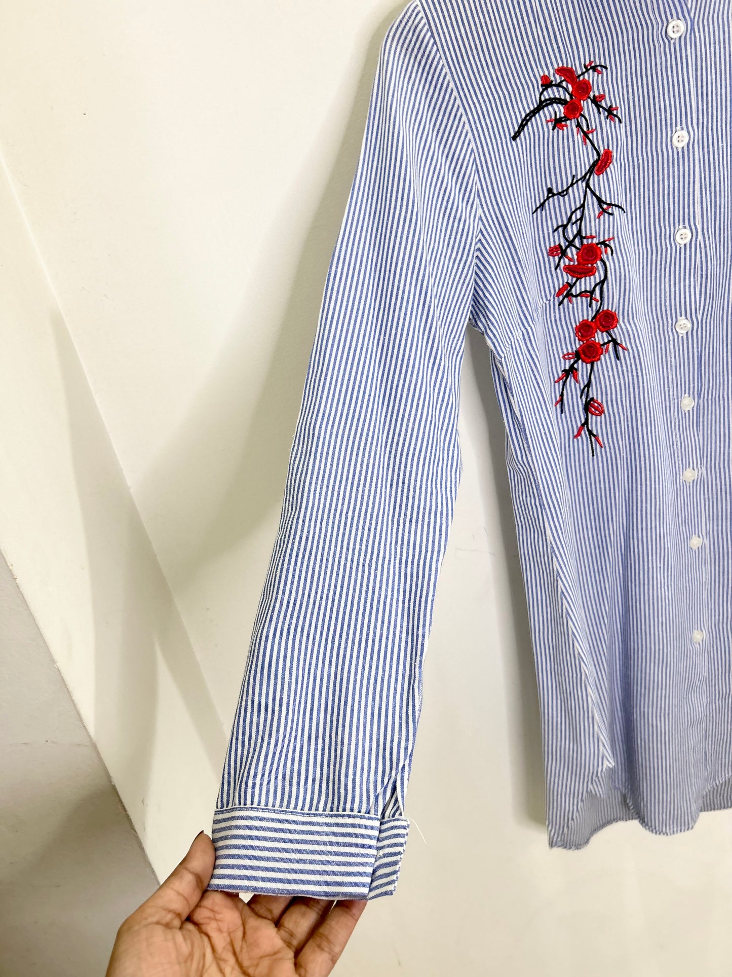 Cherry Blossom Striped Shirt