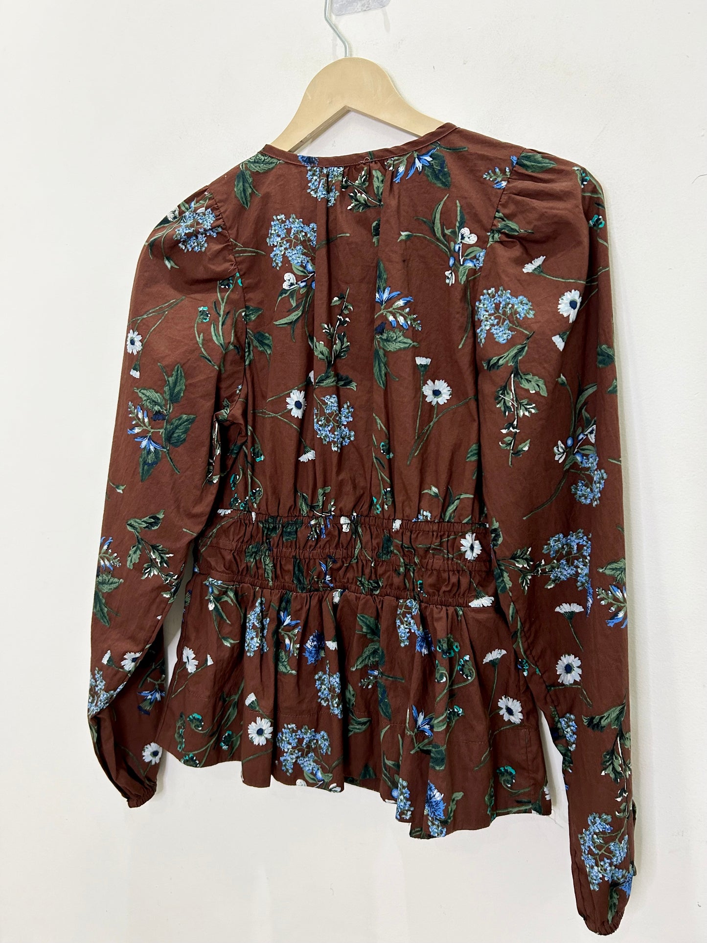 Brown Floral Blouse