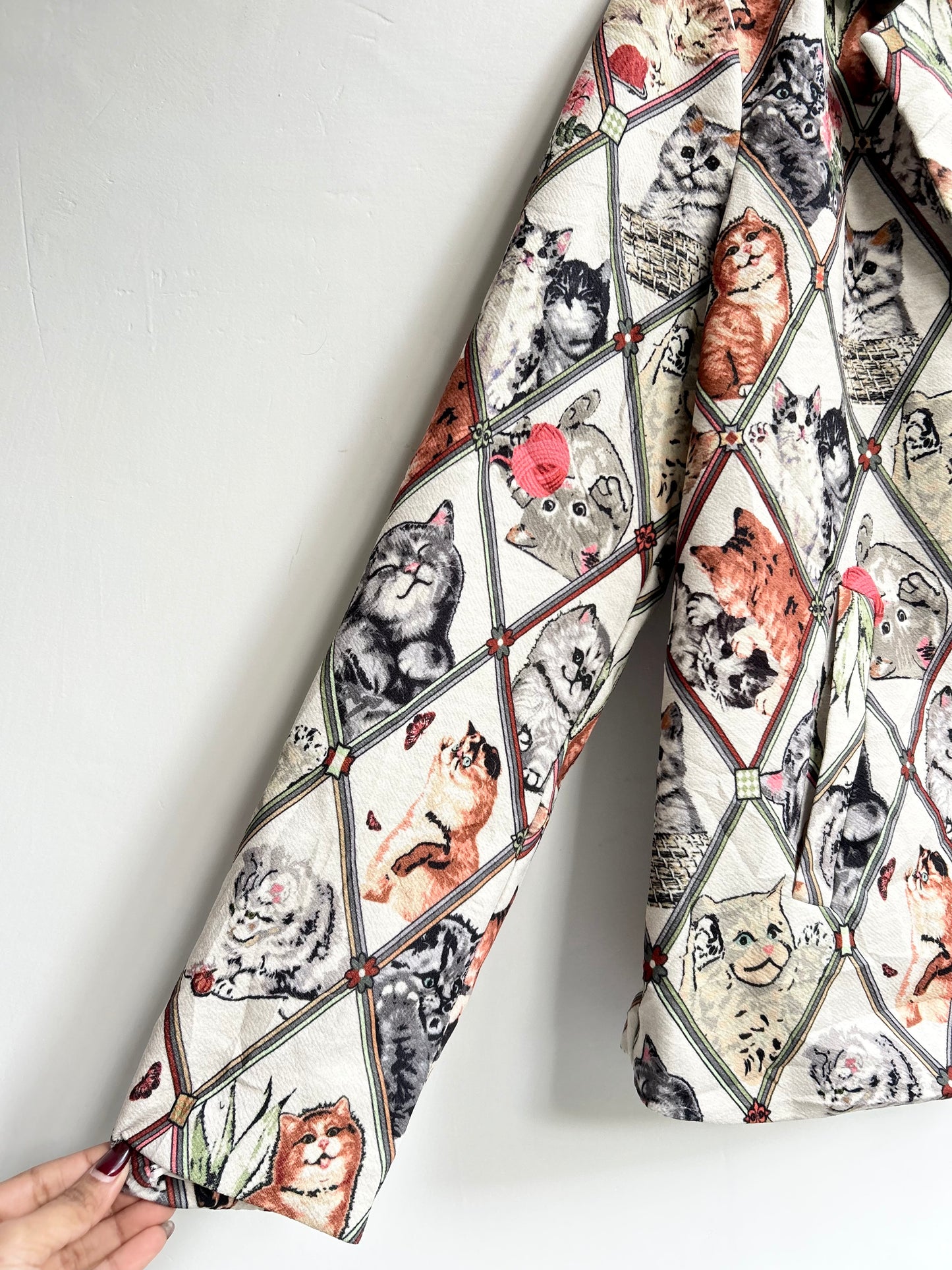 Cat Print Blazer