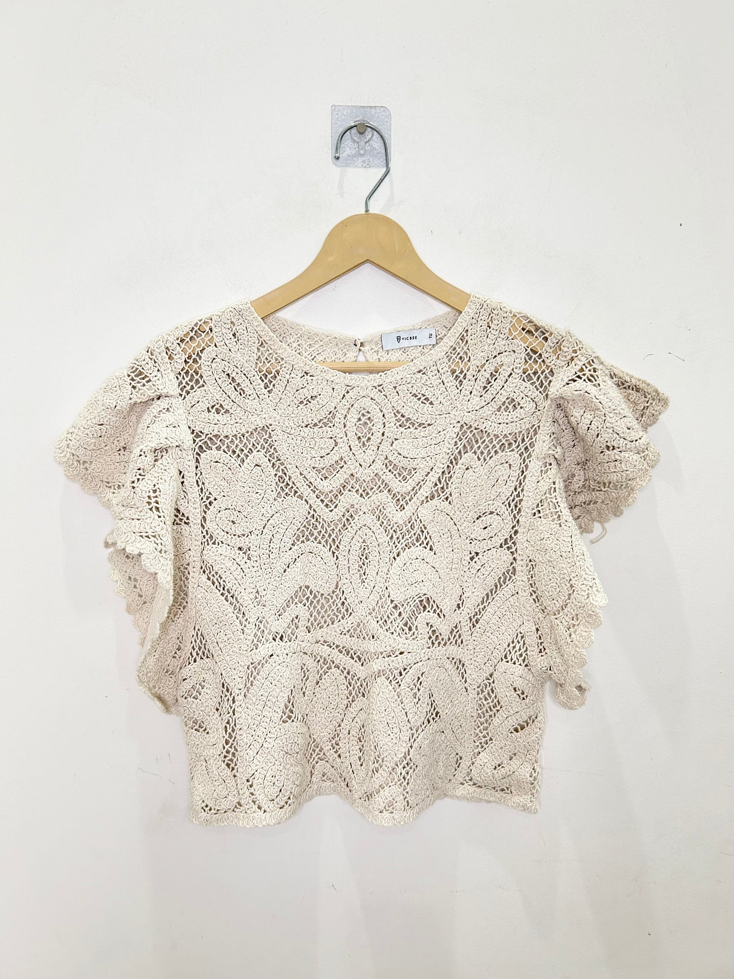 Crochet Butterfly Sleeves Top