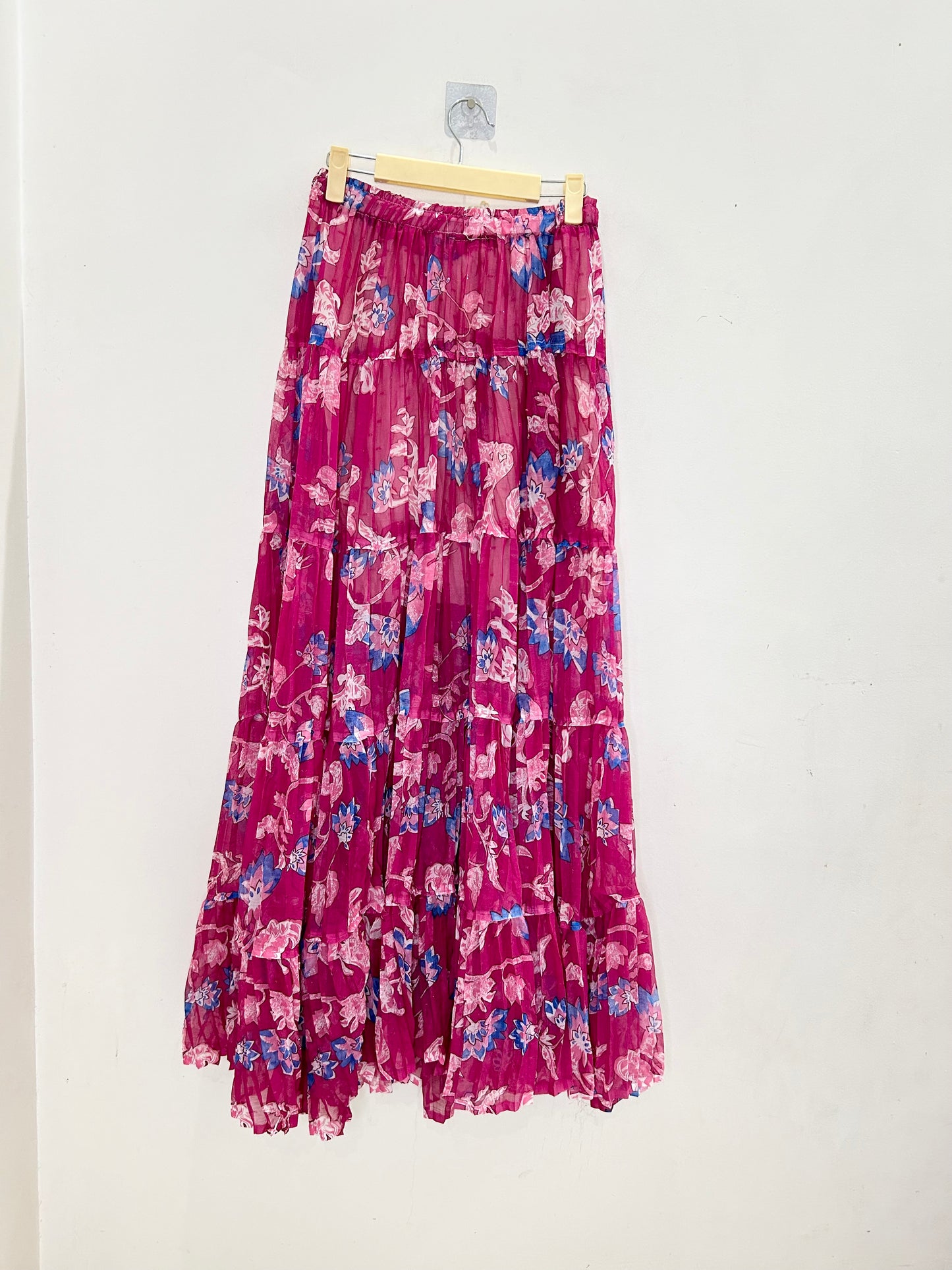 Purple Floral Skirt