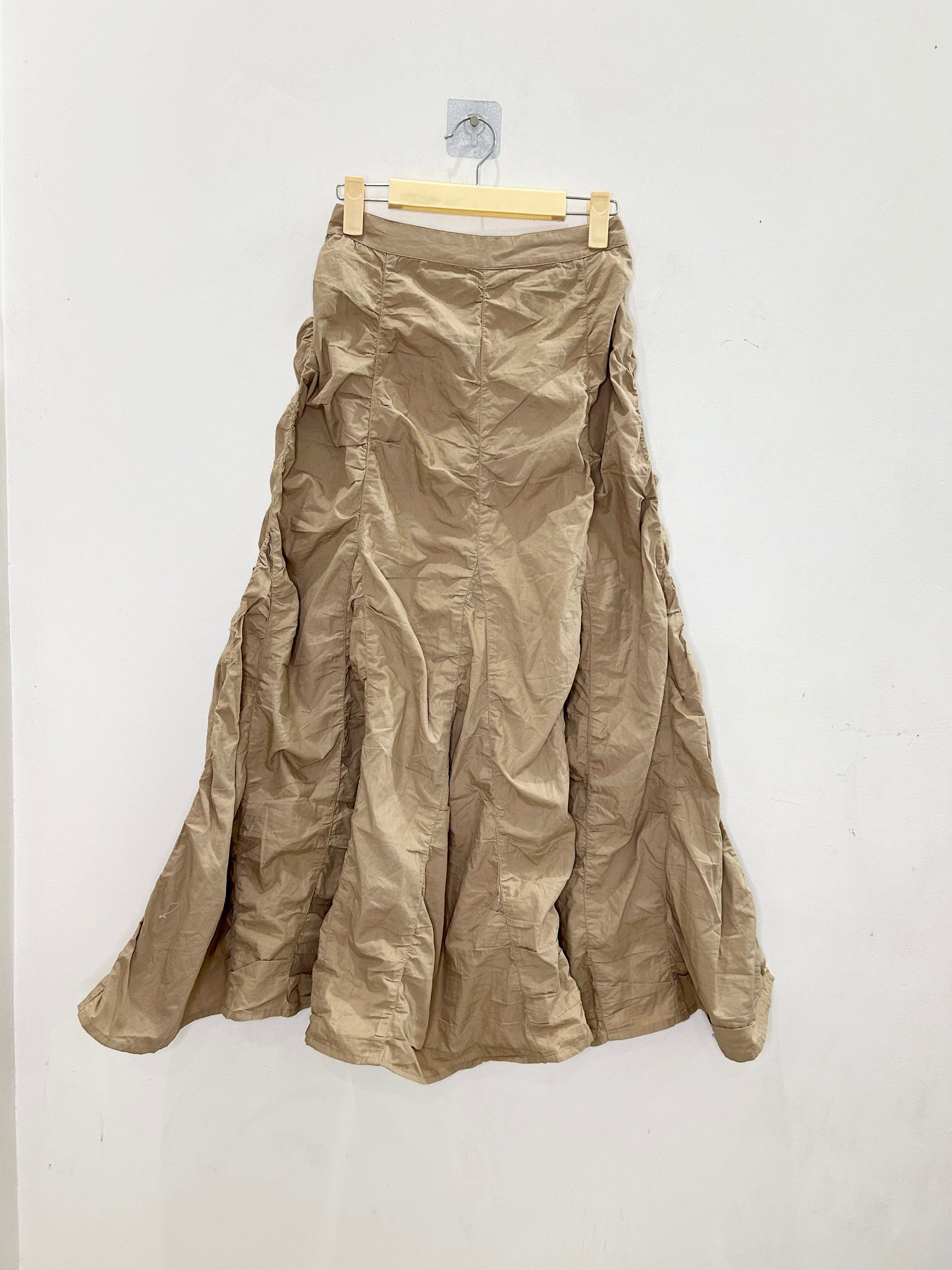 Beige Ruched Skirt