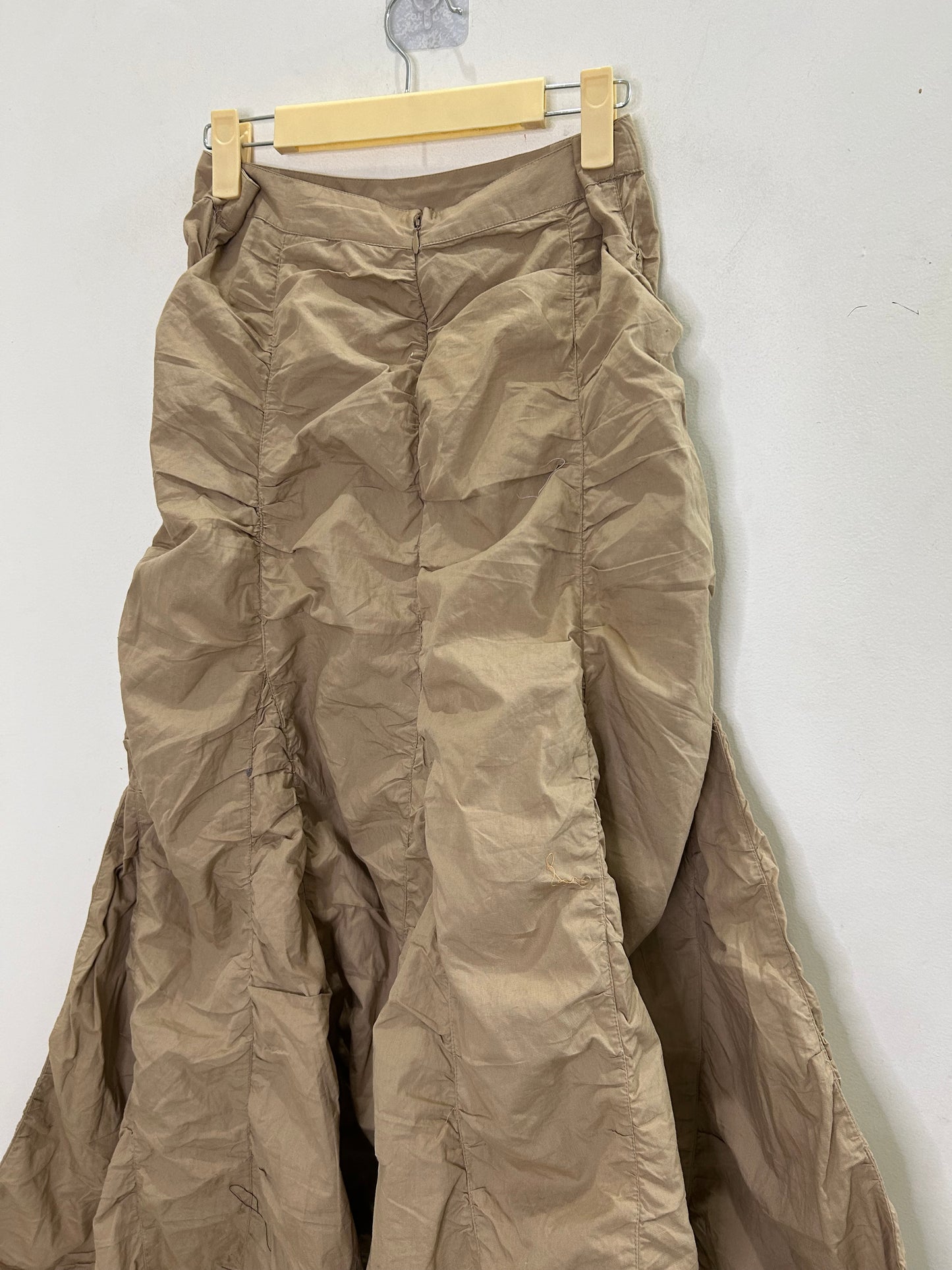 Beige Ruched Skirt