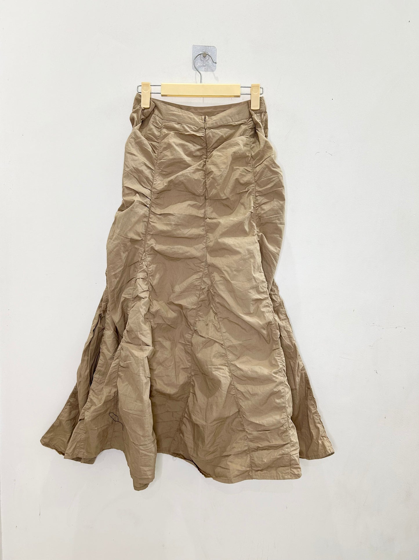 Beige Ruched Skirt