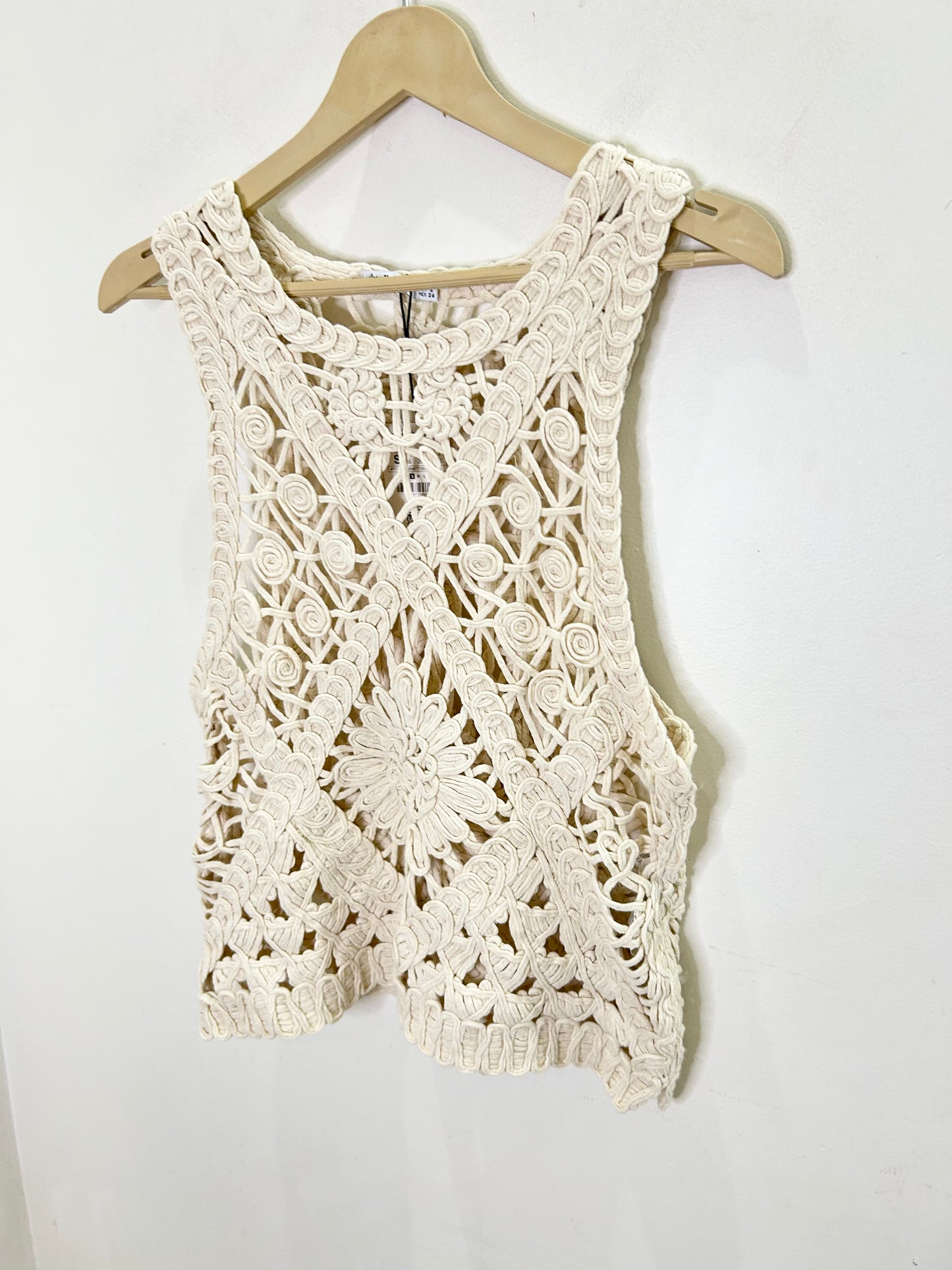 Beige Crochet Top