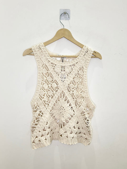 Beige Crochet Top