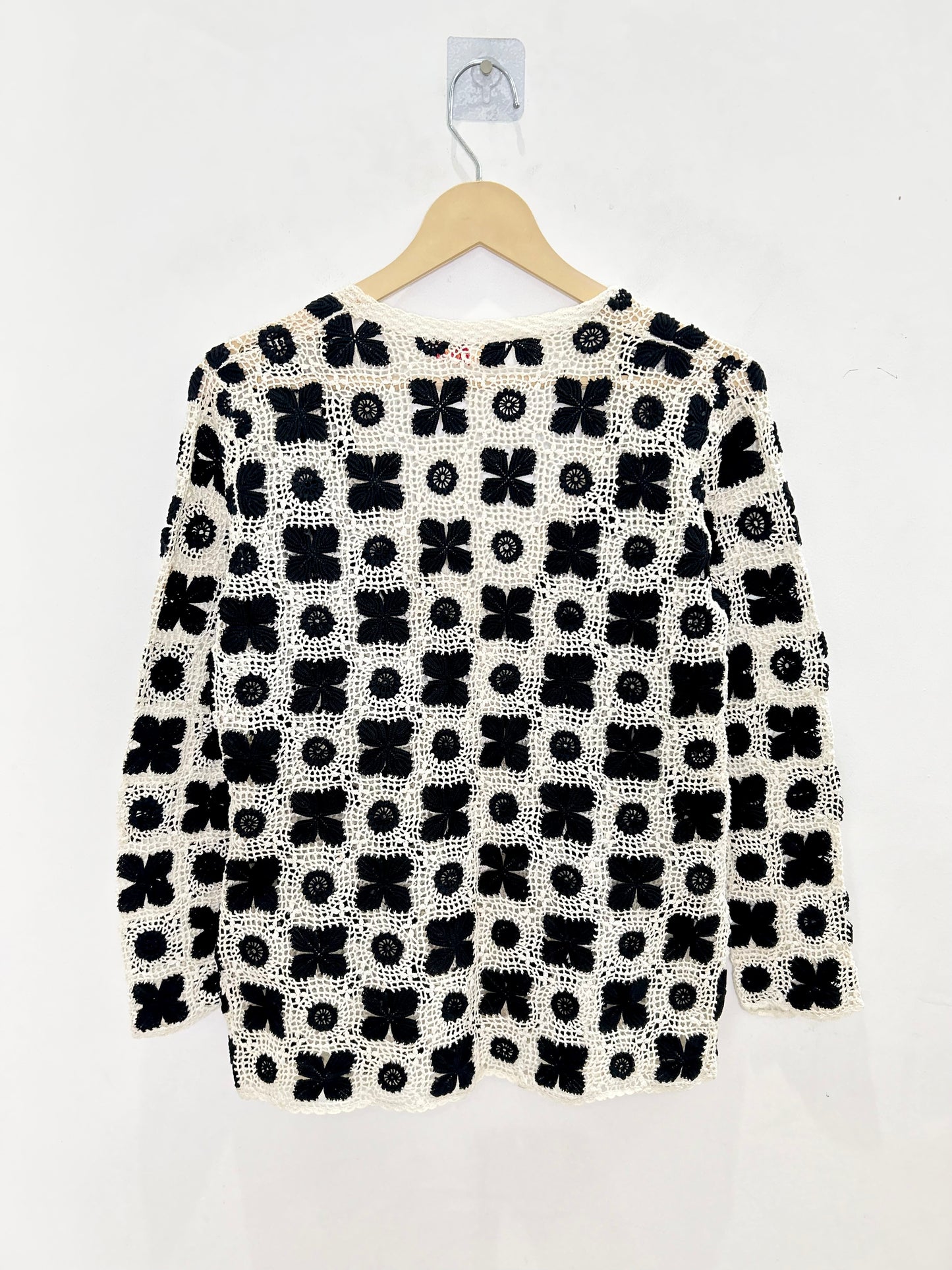 Granny Square B&W Crochet Top