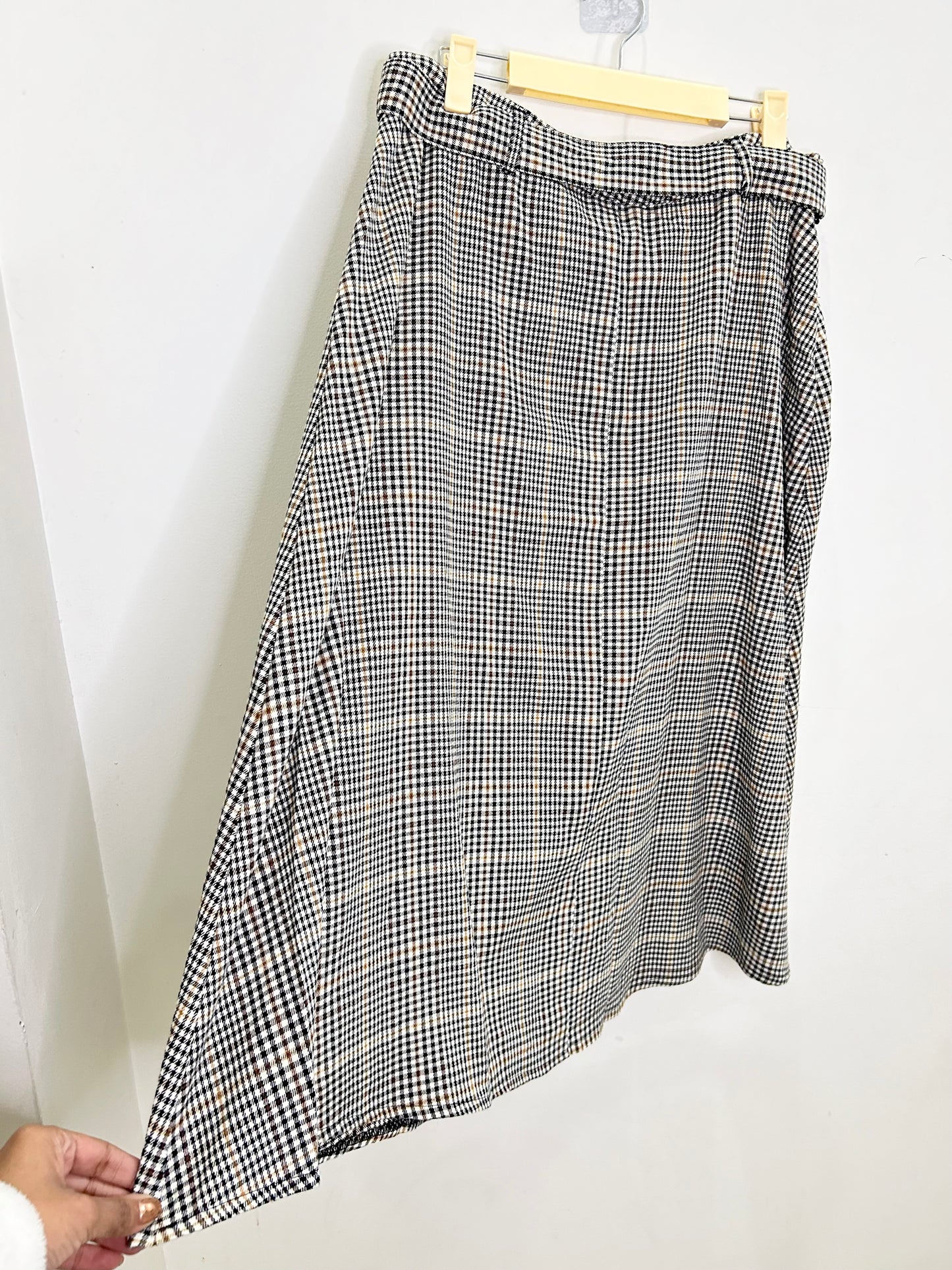 Geometric Skirt with Belt