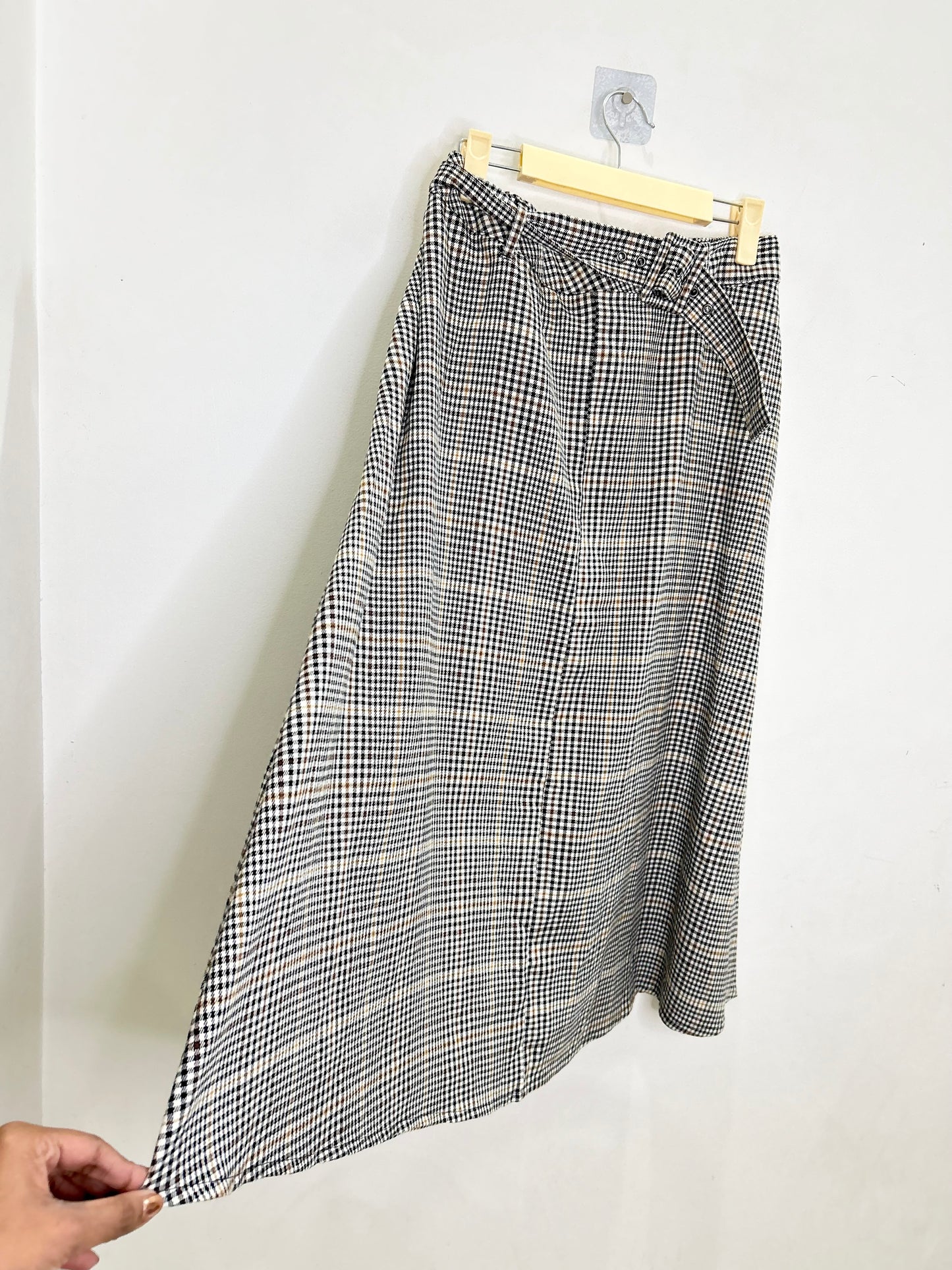 Geometric Skirt with Belt