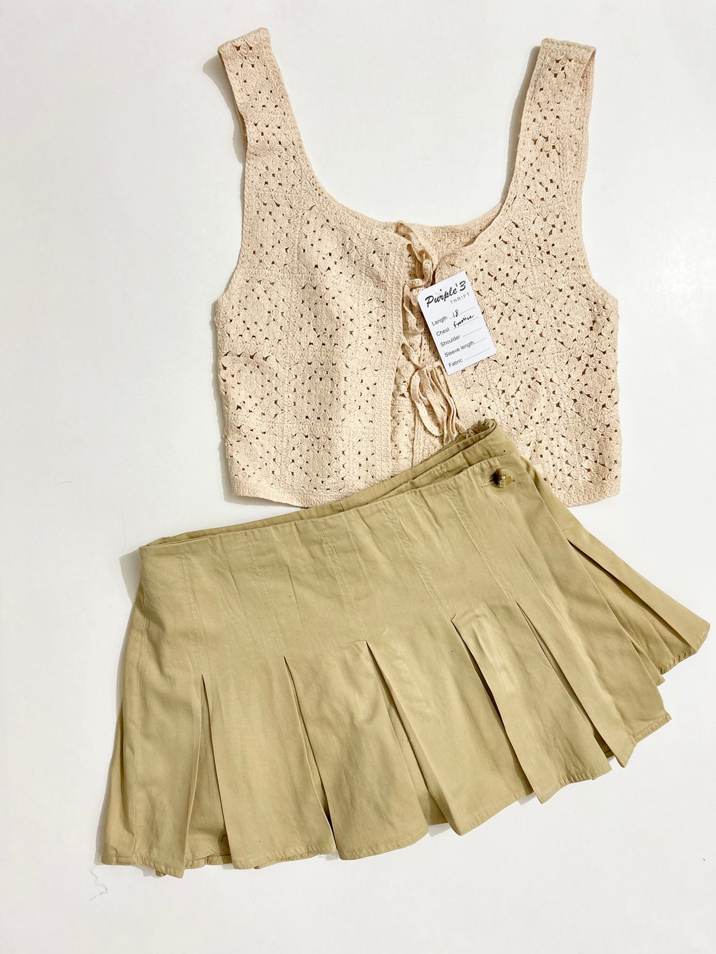 Beige Tennis Skort