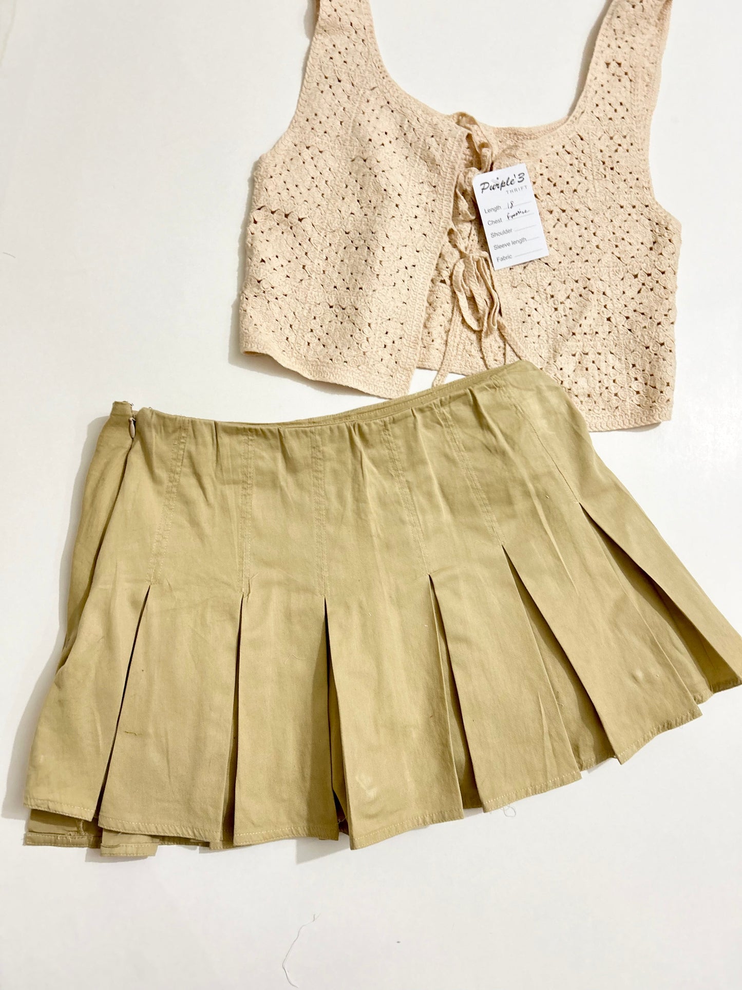 Beige Tennis Skort