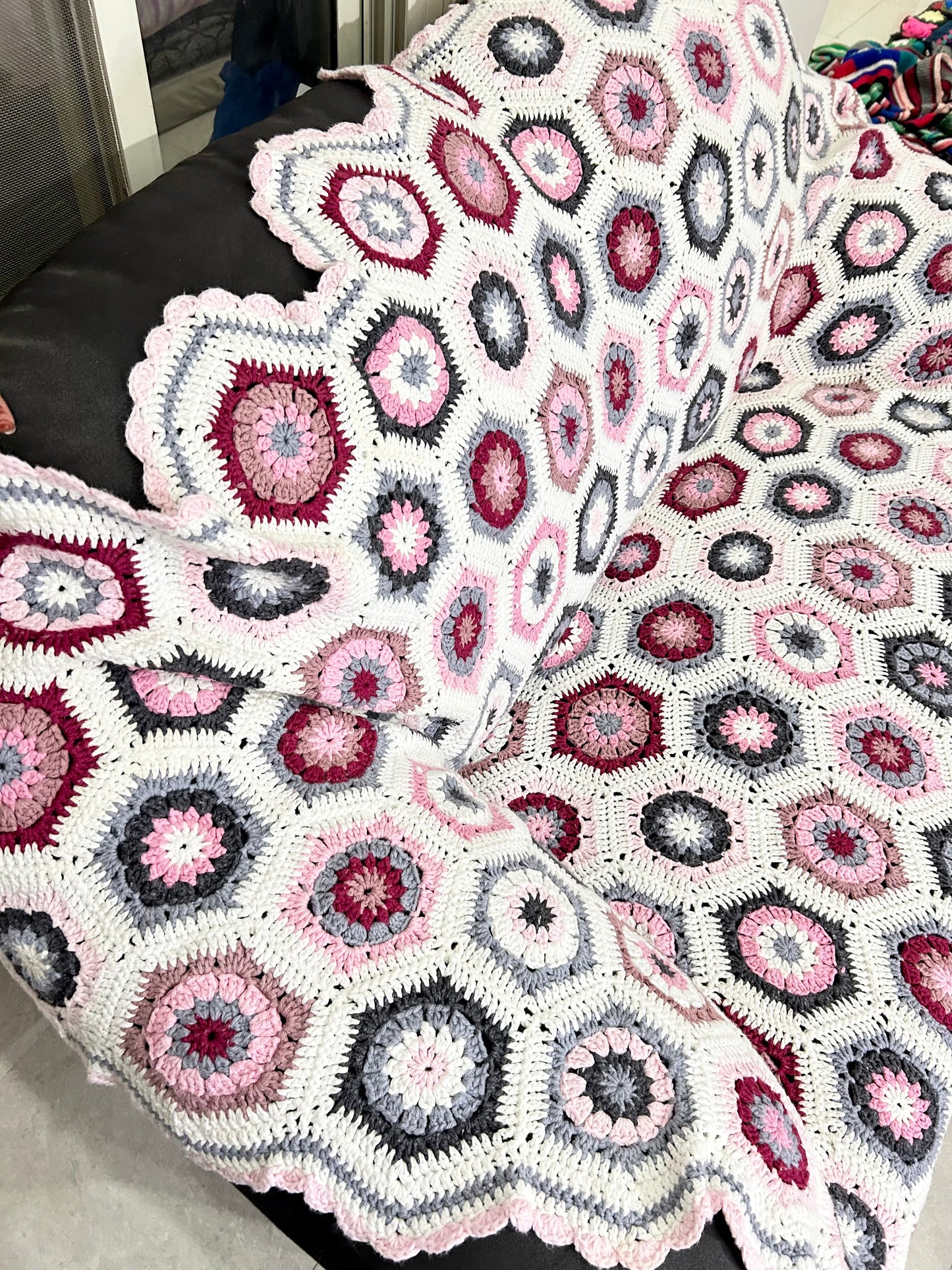 Hexagonal Crochet Throw