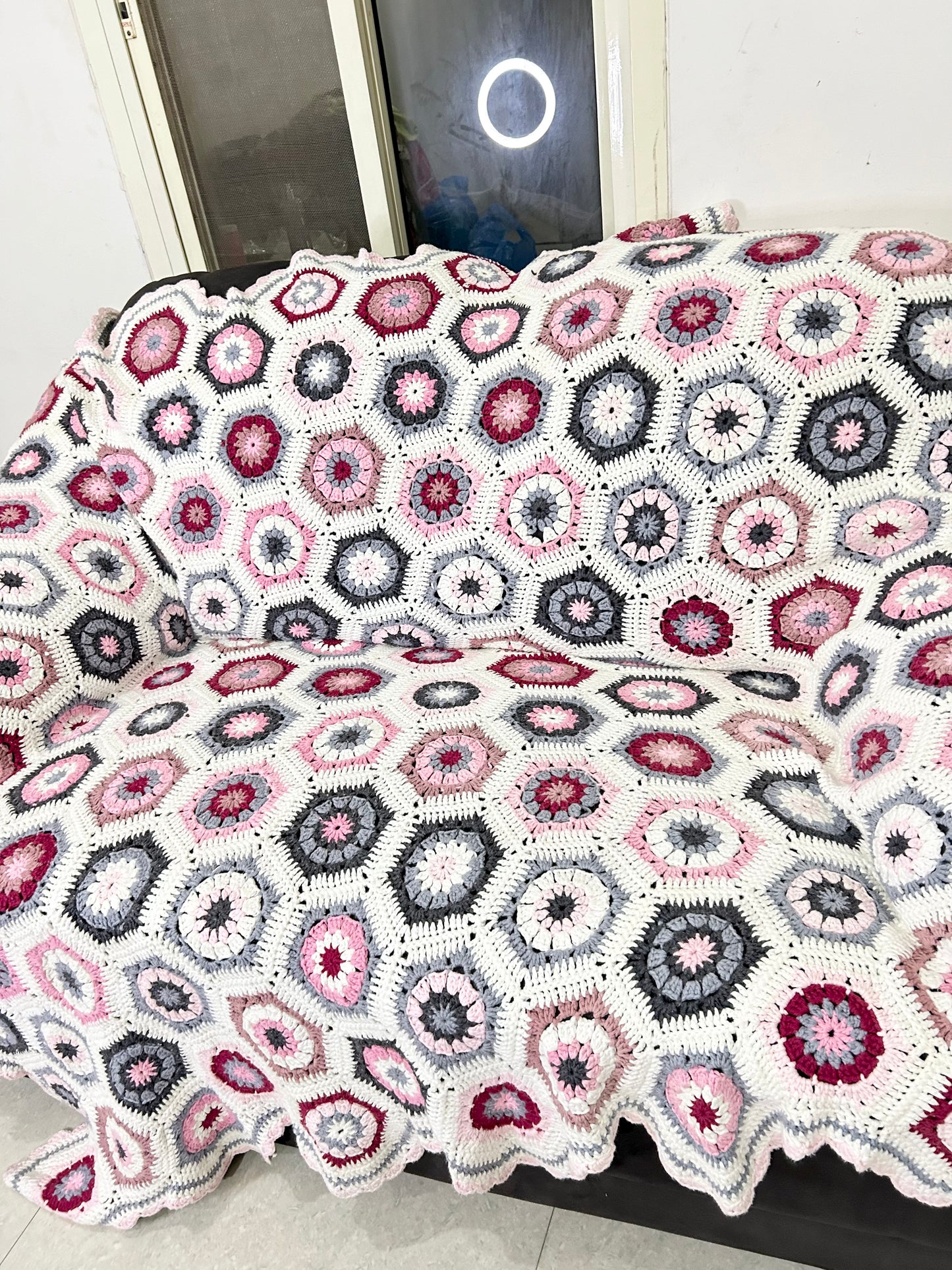 Hexagonal Crochet Throw