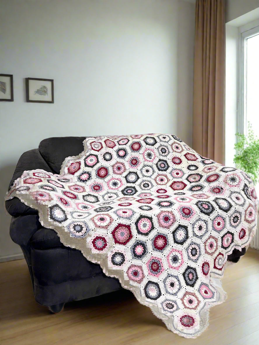 Hexagonal Crochet Throw