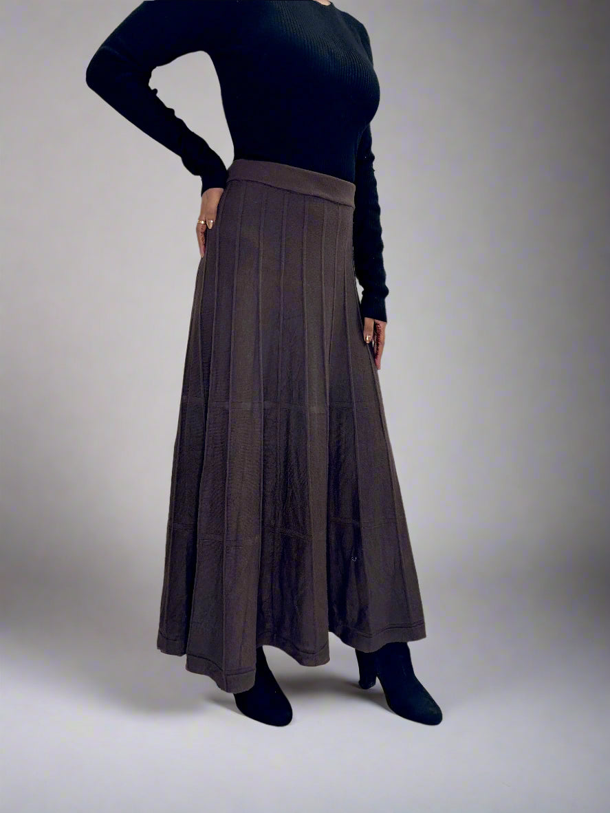 Solid Long Skirt