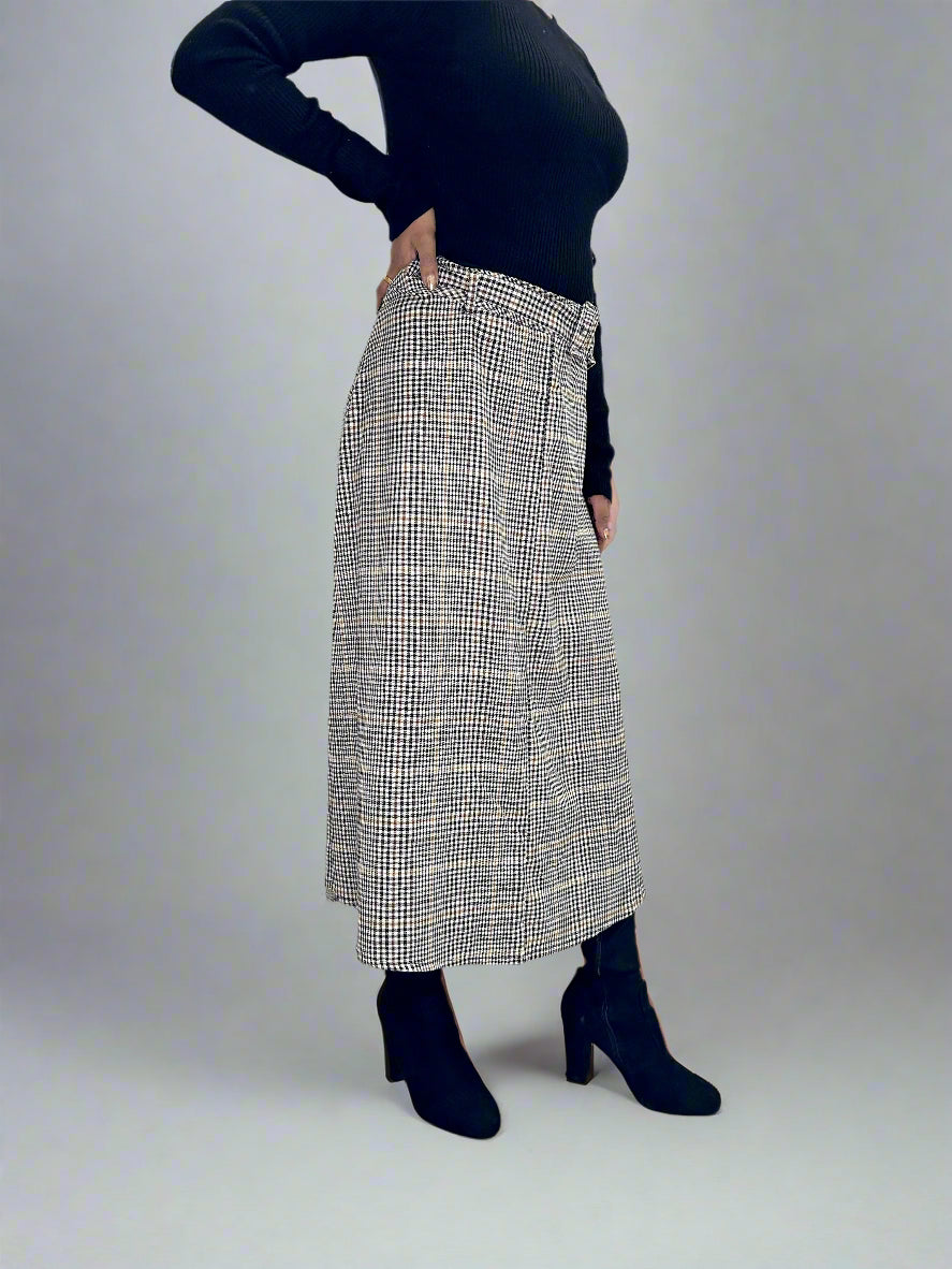 Geometric Skirt with Belt