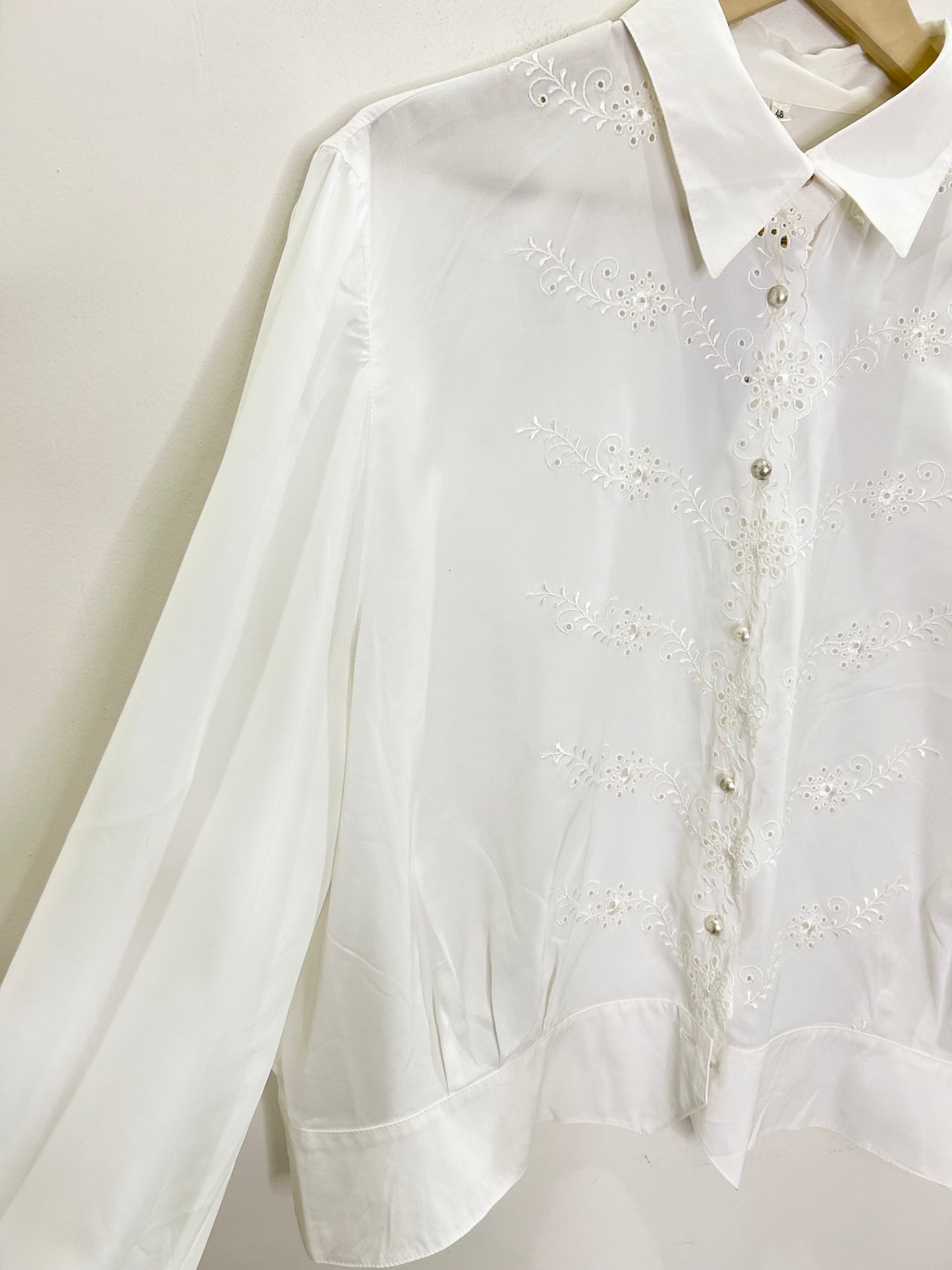 Embroidered Shirt White