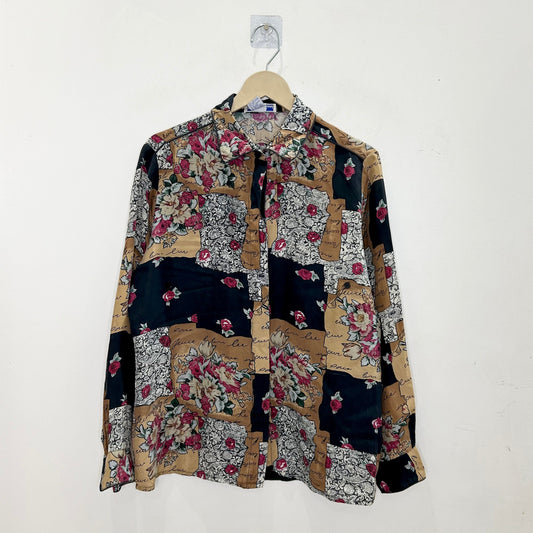 Floral Color Block Shirt