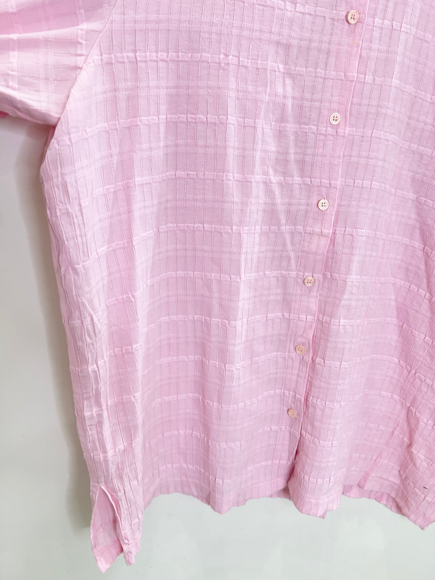 Pastel Pink Textured Shirt