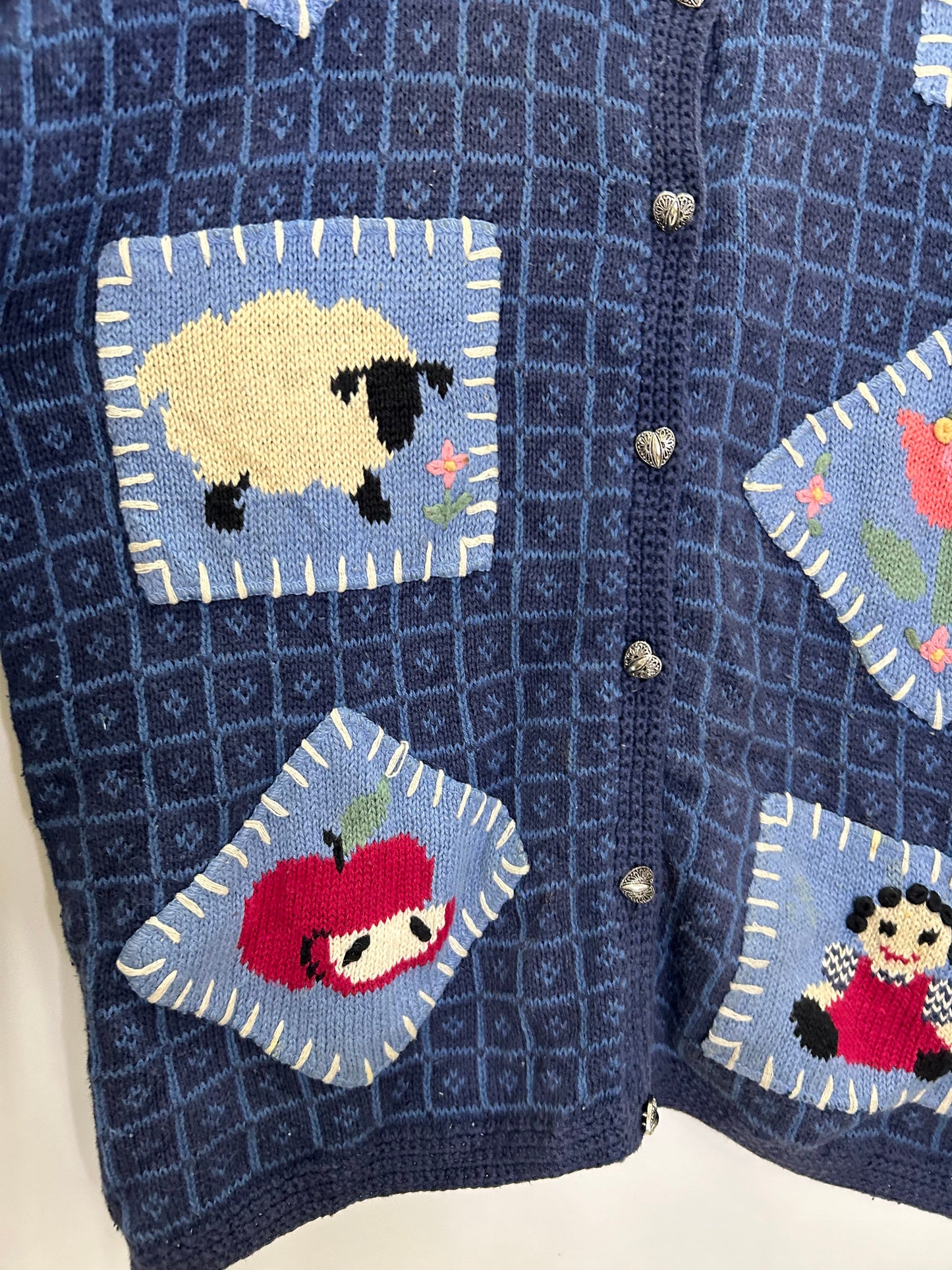 Vintage Farm Animal Cardigan