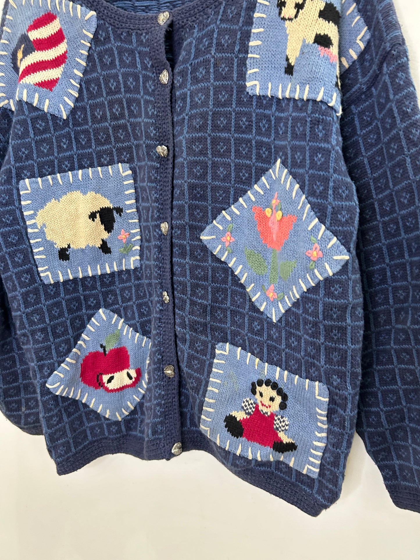 Vintage Farm Animal Cardigan