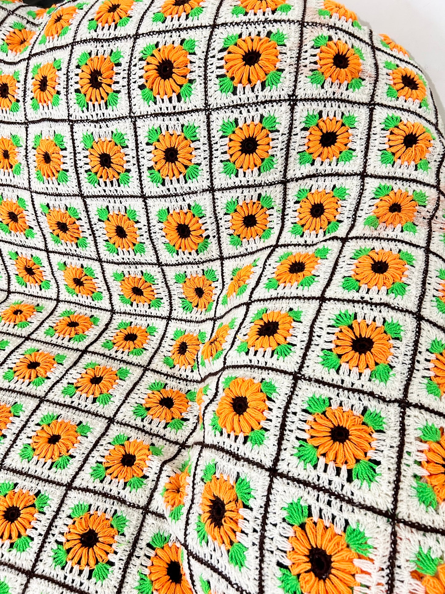 Sunflower Crochet Throw