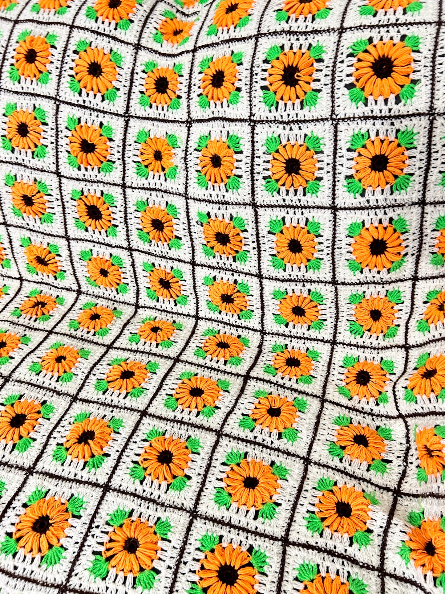 Sunflower Crochet Throw