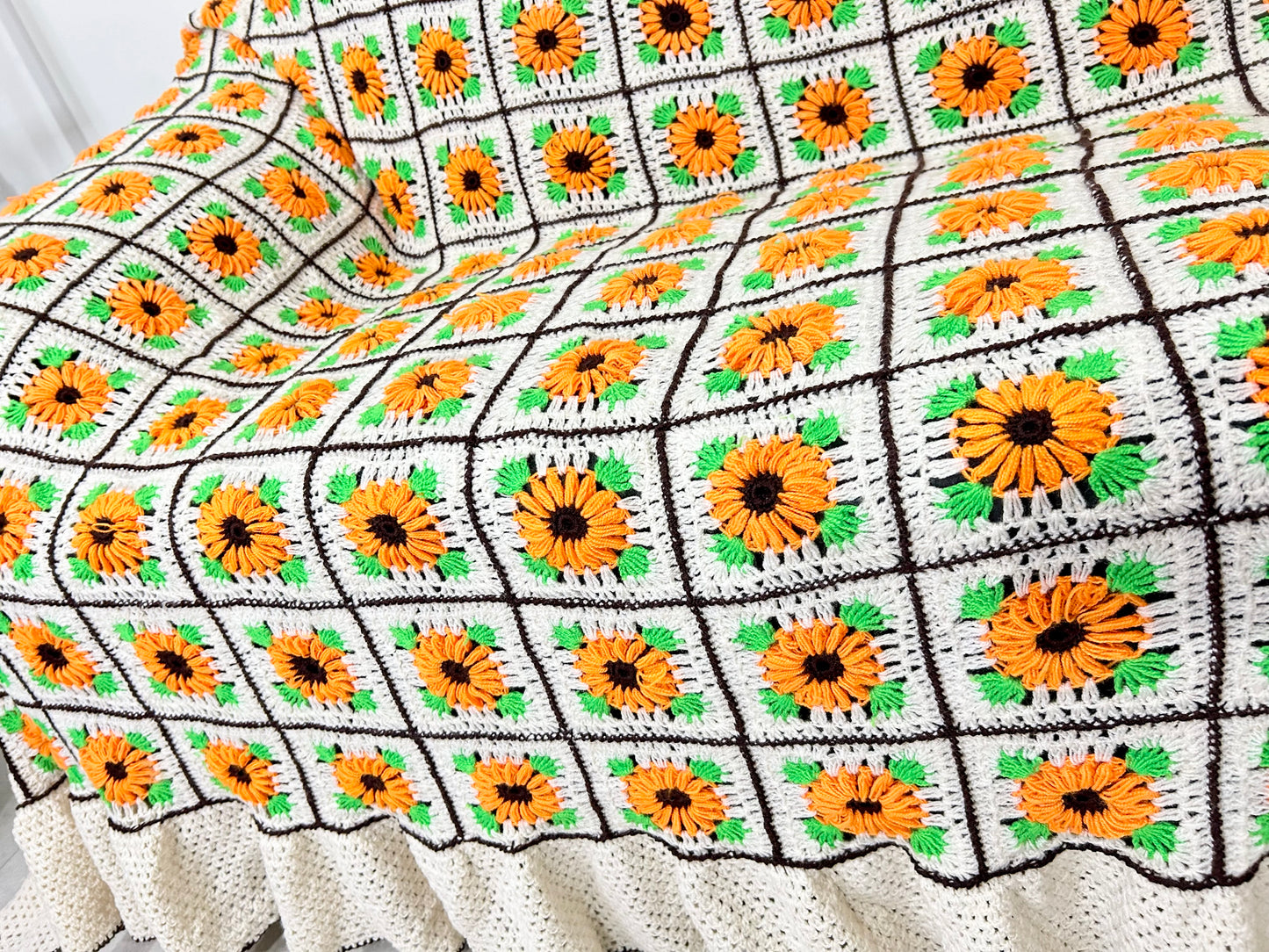 Sunflower Crochet Throw