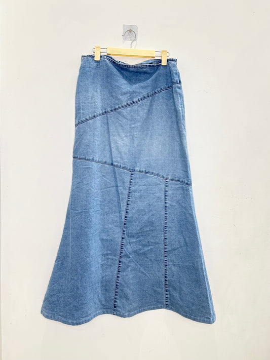 Denim Criss Cross Skirt