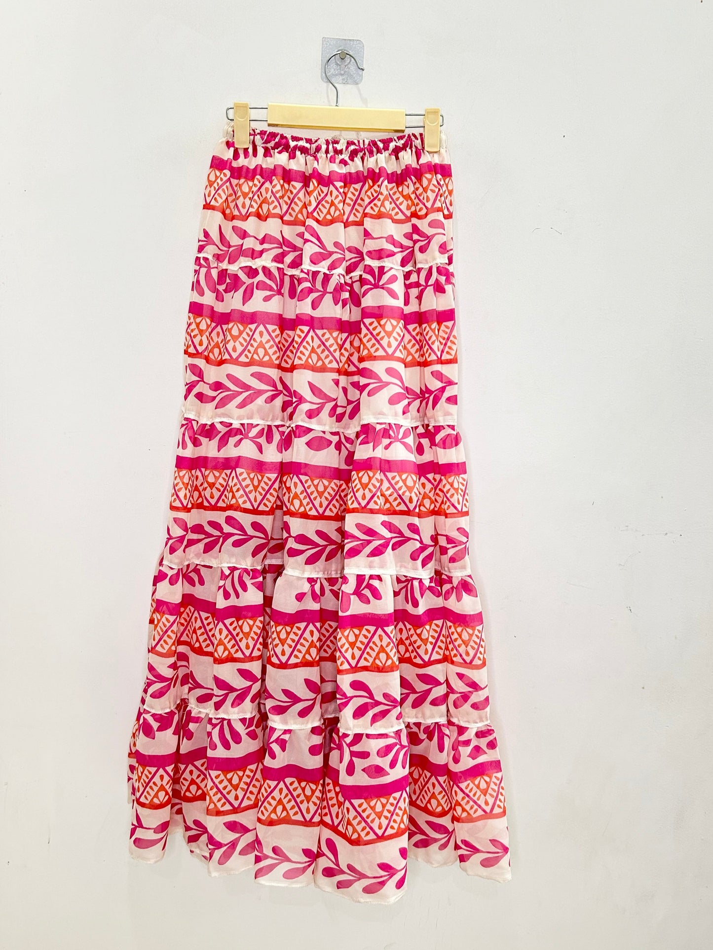 Leaflet Print Skirt