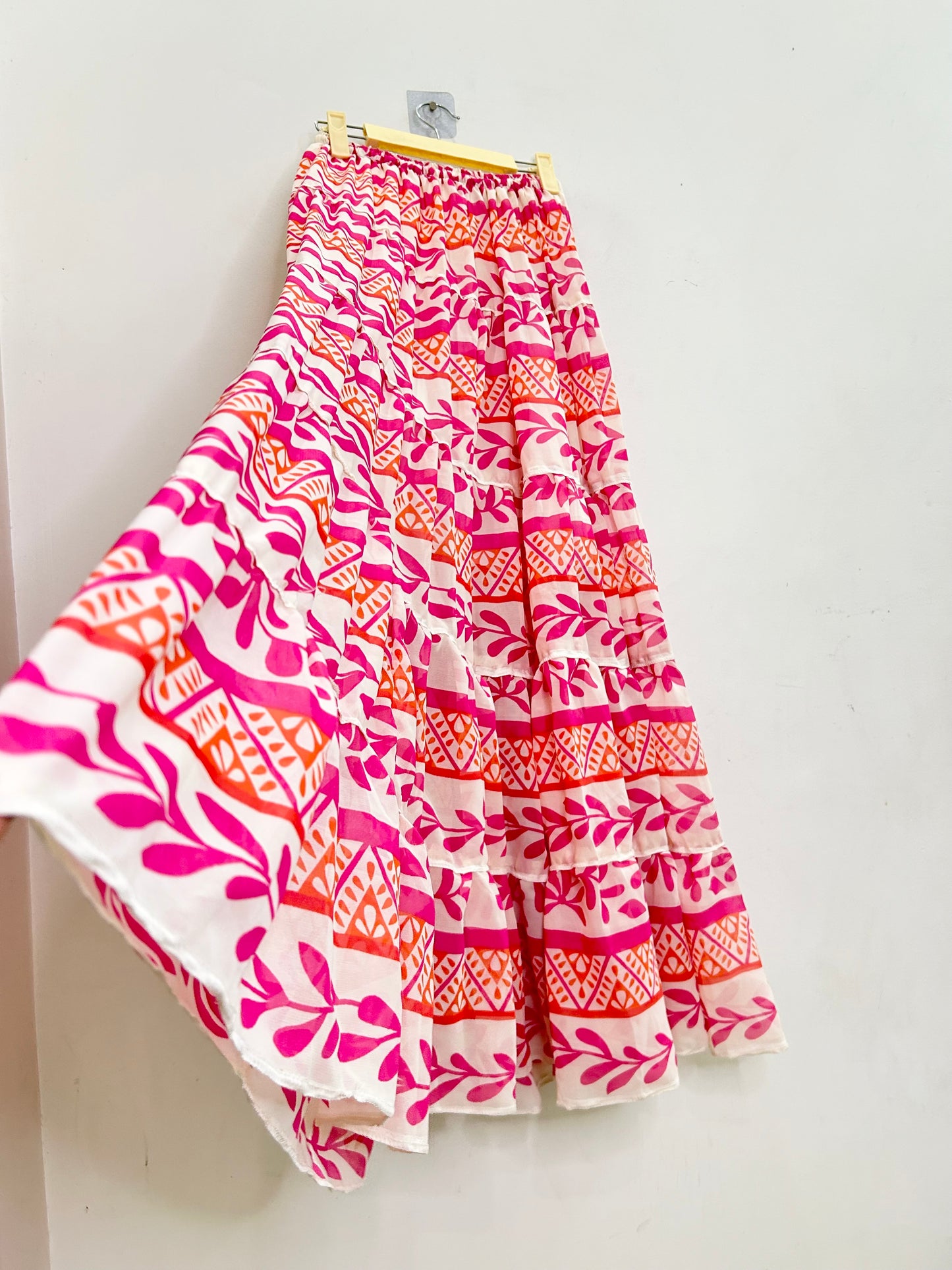 Leaflet Print Skirt