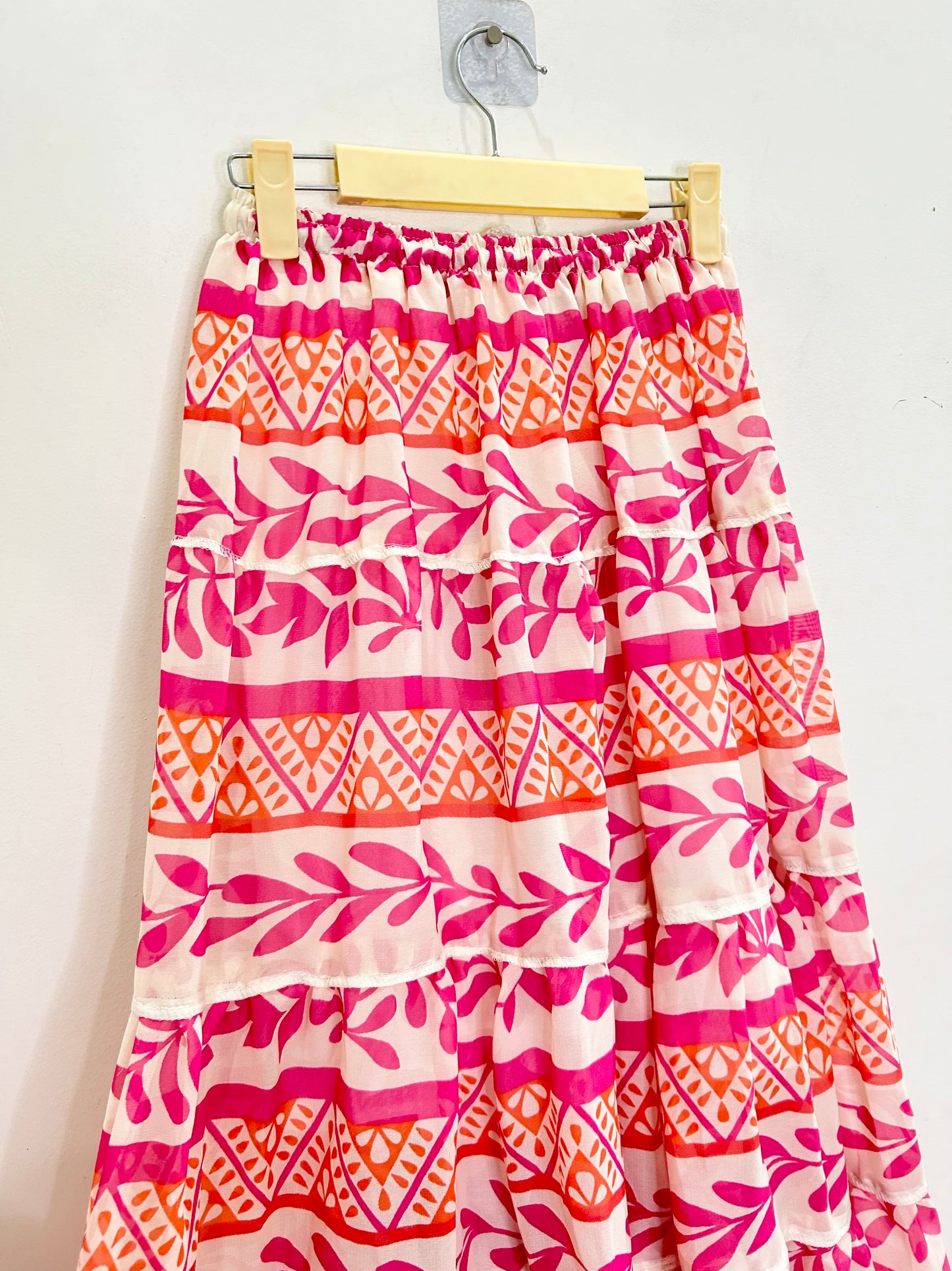 Leaflet Print Skirt